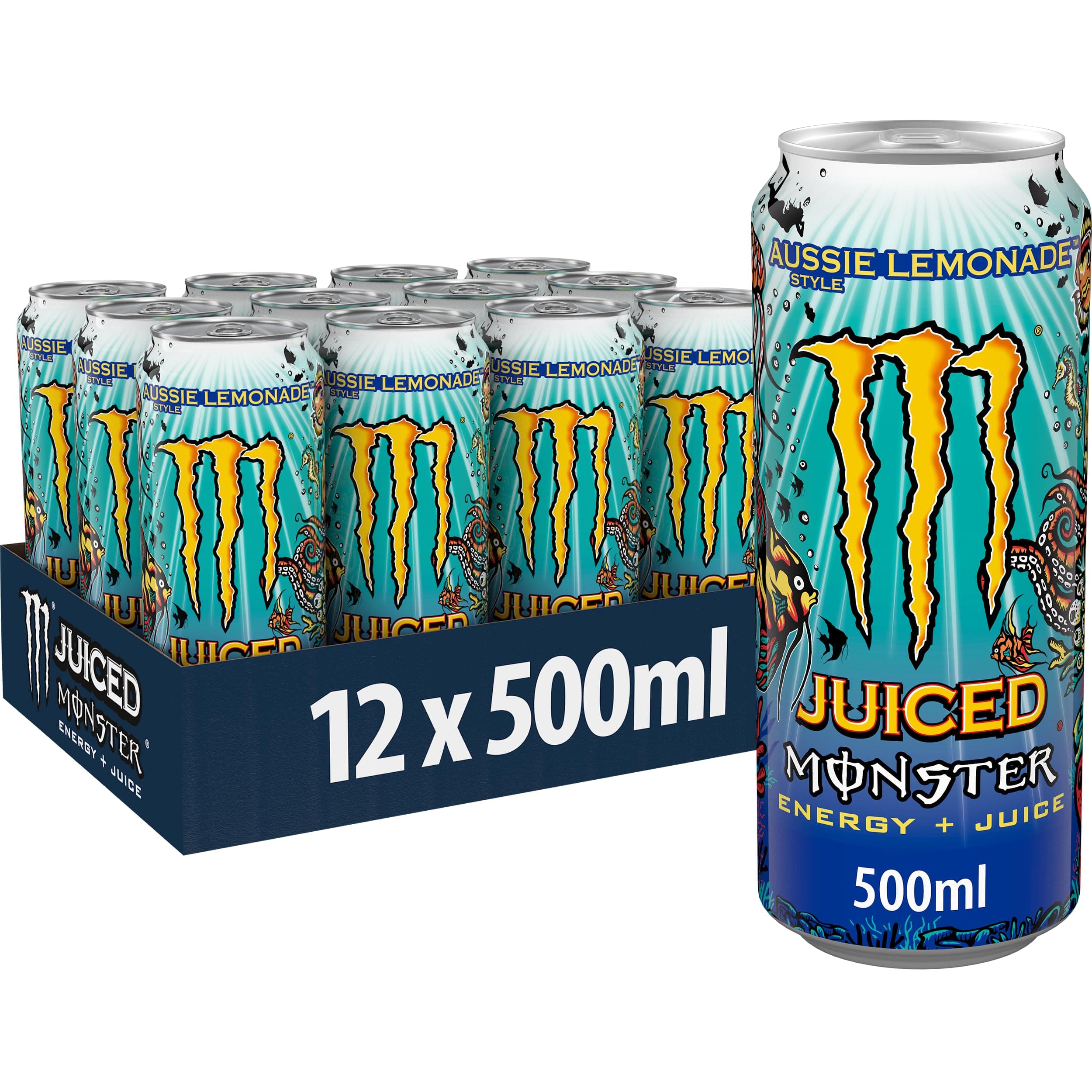 Monster Can Aussie Lemonade 500 ml (Pack of 12)