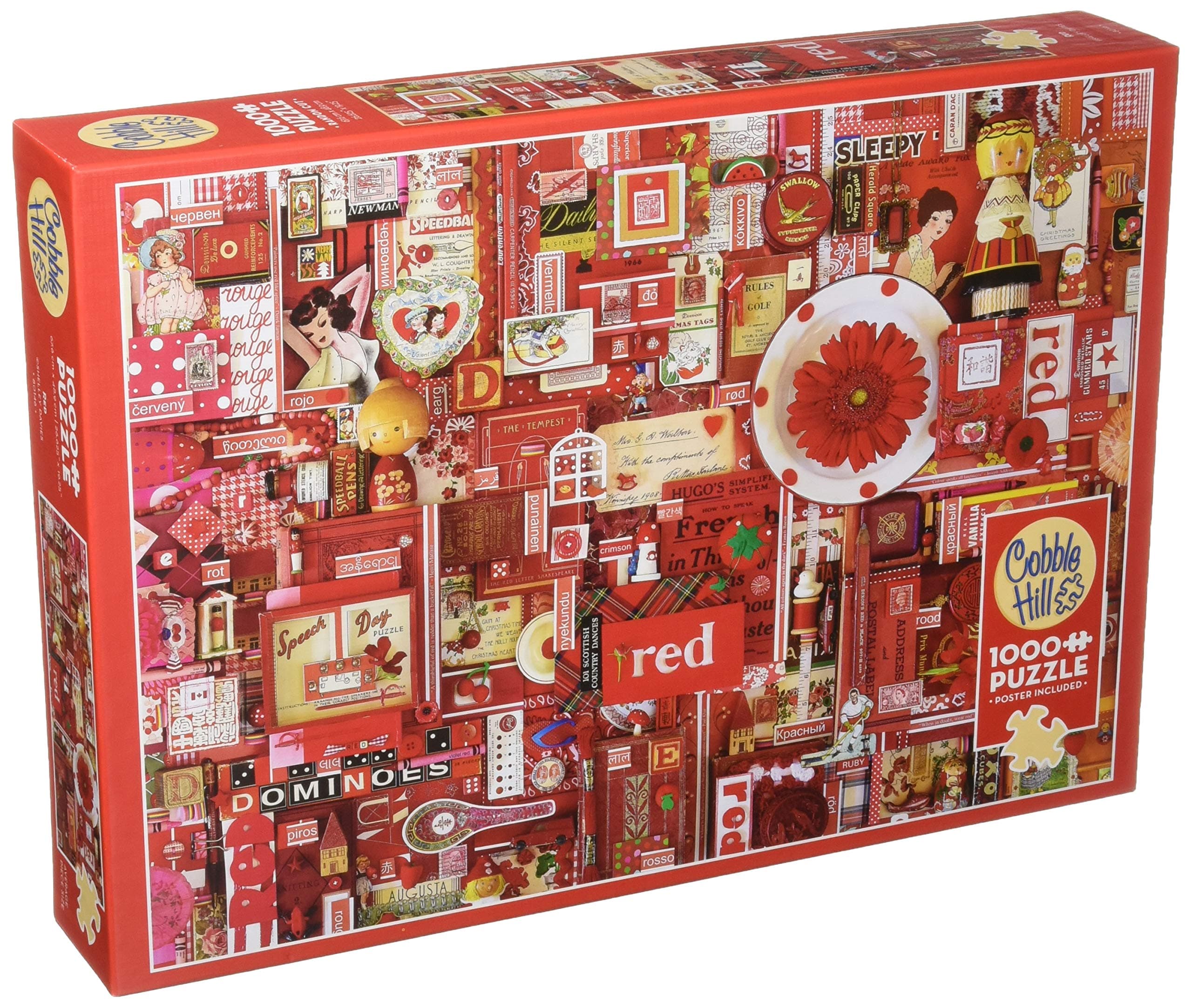 Cobble Hill80146 1000 pc Red Puzzle, Various