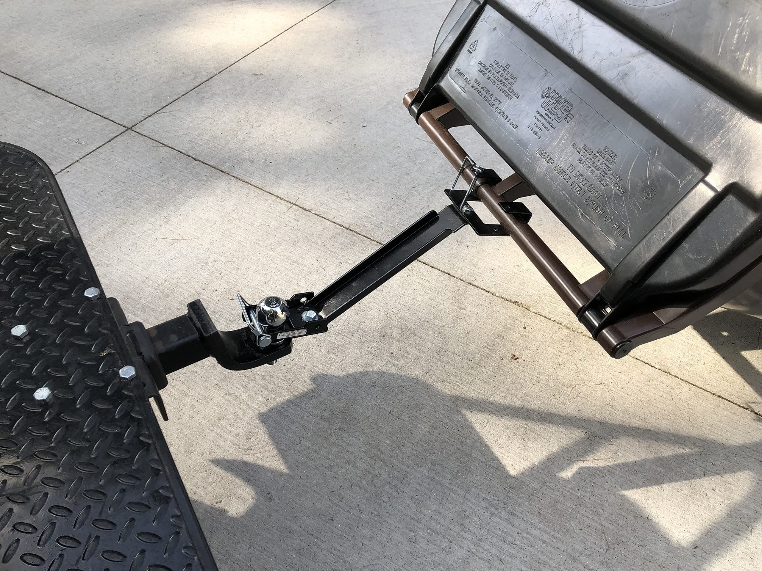 American-Made Garbage Commander UBL Single Can Ball or Bolt Mounted Garbage Hauling Hook - By Garbage Commander