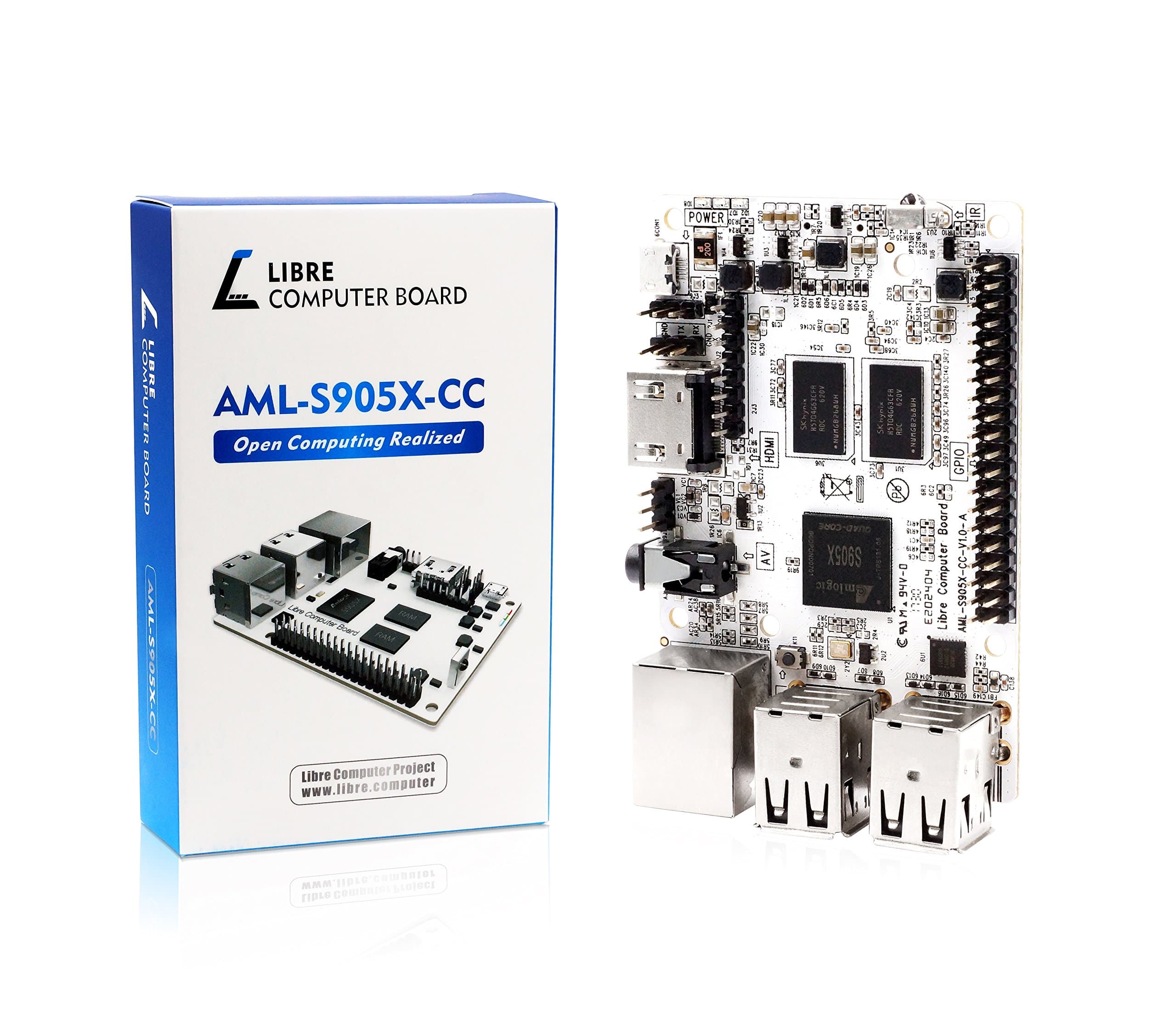 Libre Computer Board AML-S905X-CC (Le Potato) 2GB 64-bit 4K Media Mini Computer