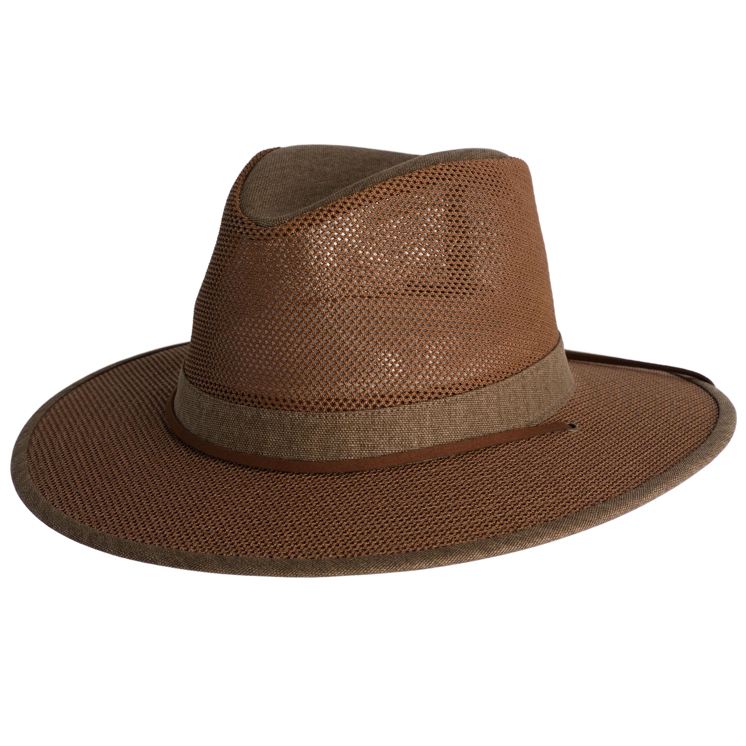 Original Aussie Breezer - Wide-Brim Sun Hat for Men with Adjustable Chin Cord | Perfect Men's Summer Hat
