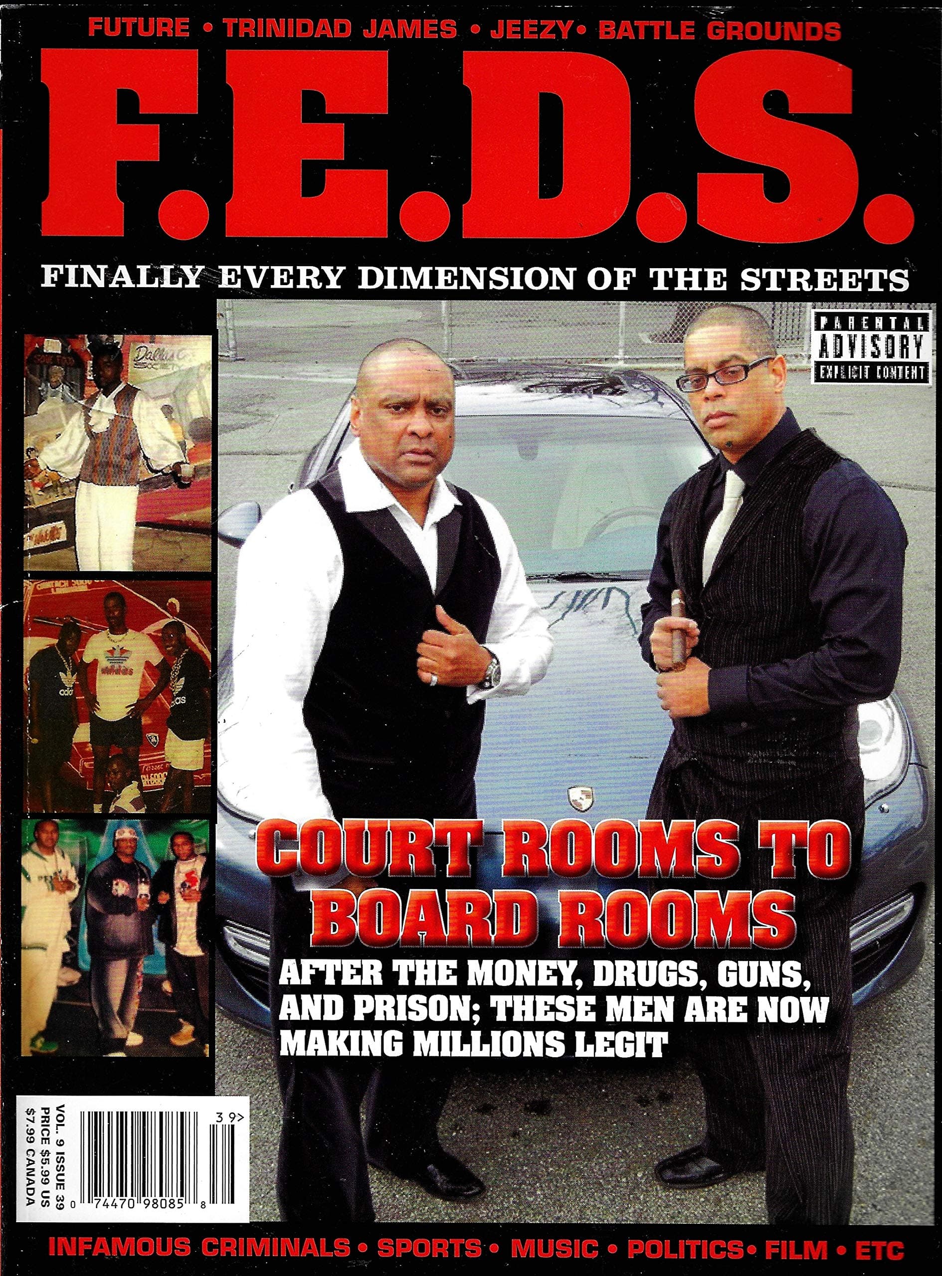 F.E.D.S. Magazine Volume 9 Issue 39 THE FEURTADO BROTHERS, The Central Park 5, FUTURE Unknown Binding