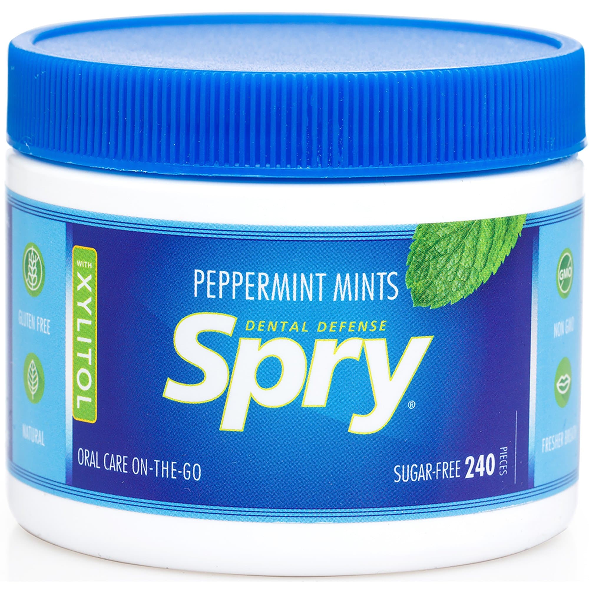 Spry Natural Peppermint Xylitol Mints, 240 Count