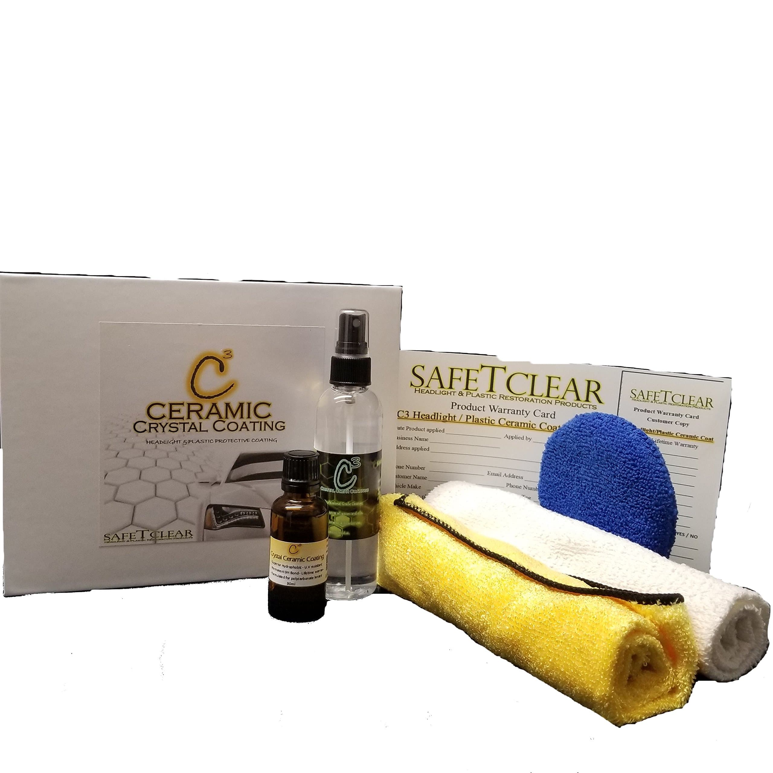 C3 Pro Coat Kit (30ml Bottle) Headlight Ceramic Polycarbonate Coating * 5yr Warranty *