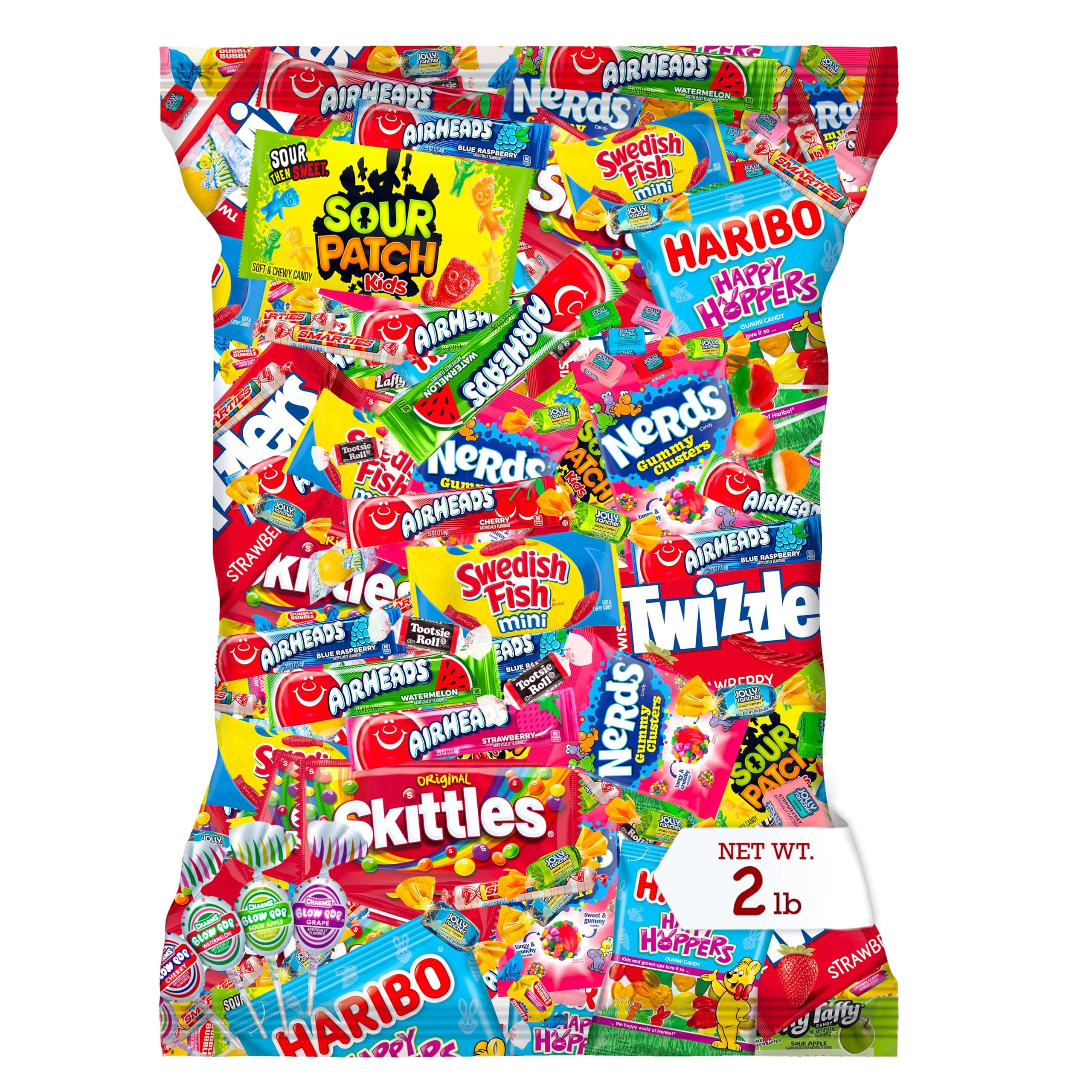 Bulk Candy Variety Pack - 2 lb Bulk Individually Wrapped Candies for Easter - Piñata Filler Stuffers - Pinata Candy Party Favors - Assorted Candies