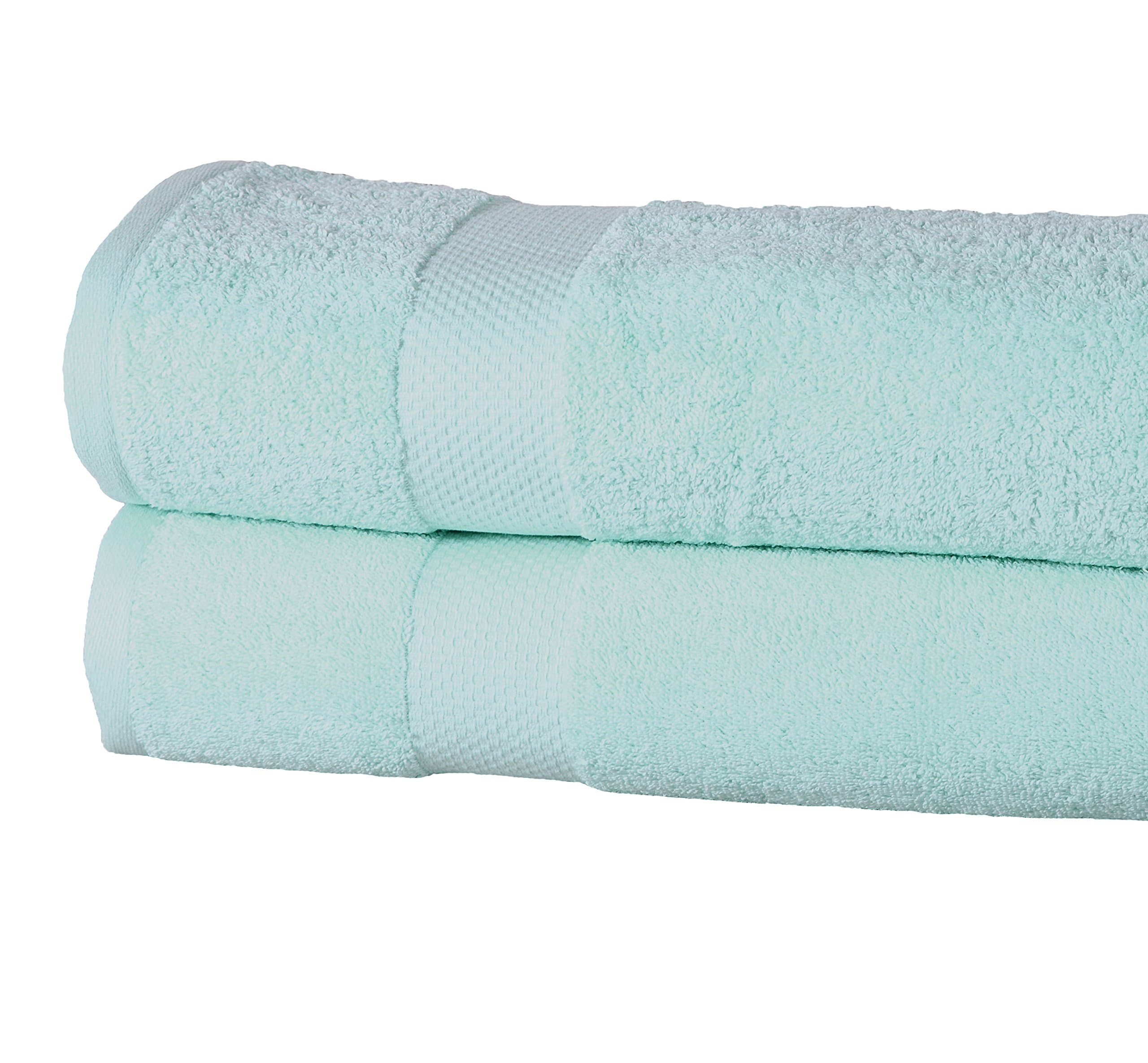 ELEGANCE SPA Oversized Luxurious Cotton 550 GSM Bath Sheets, Aqua (Set of 2)