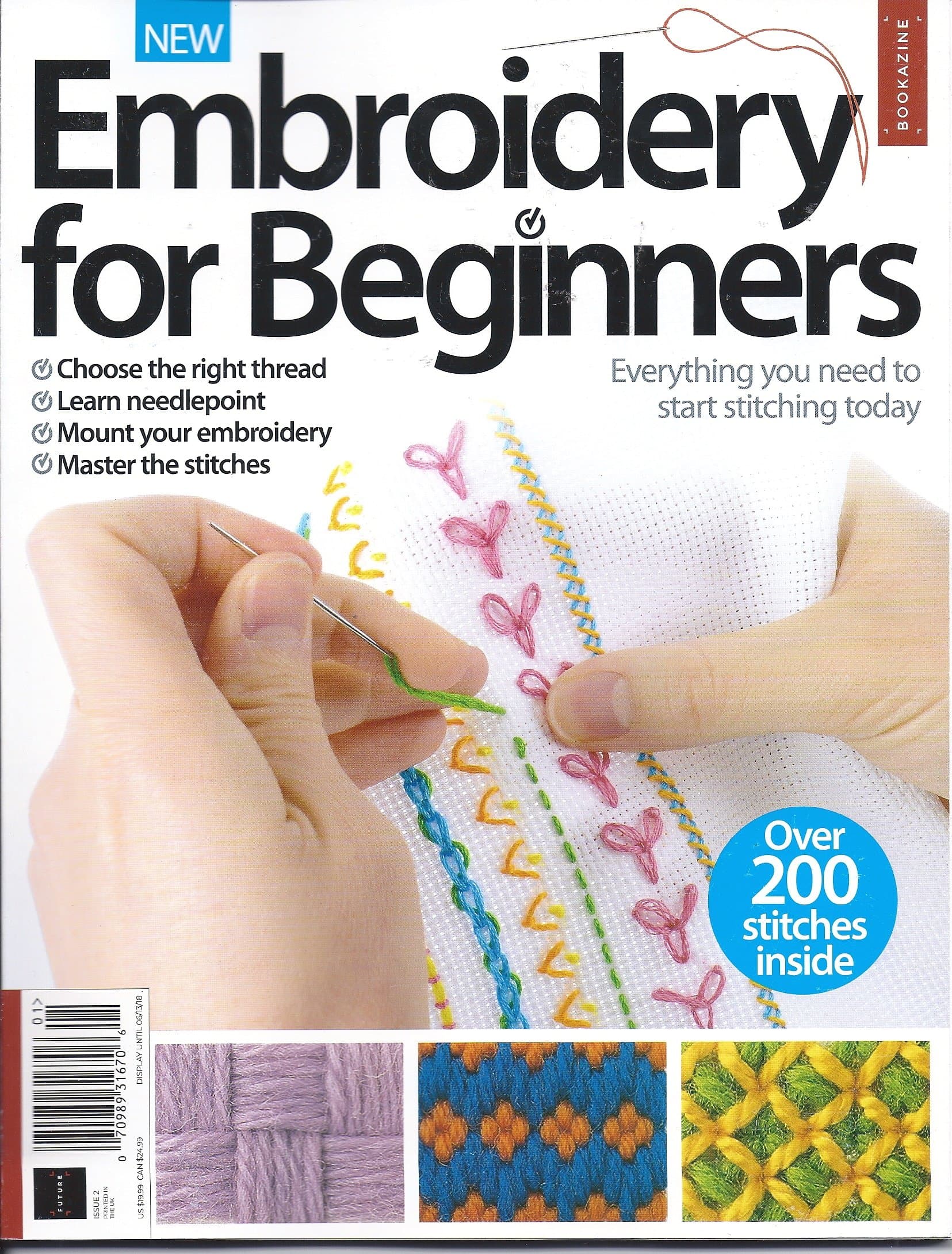 NEW Embroidery For Beginners Second Edition Single Issue Magazine – January 1, 2018