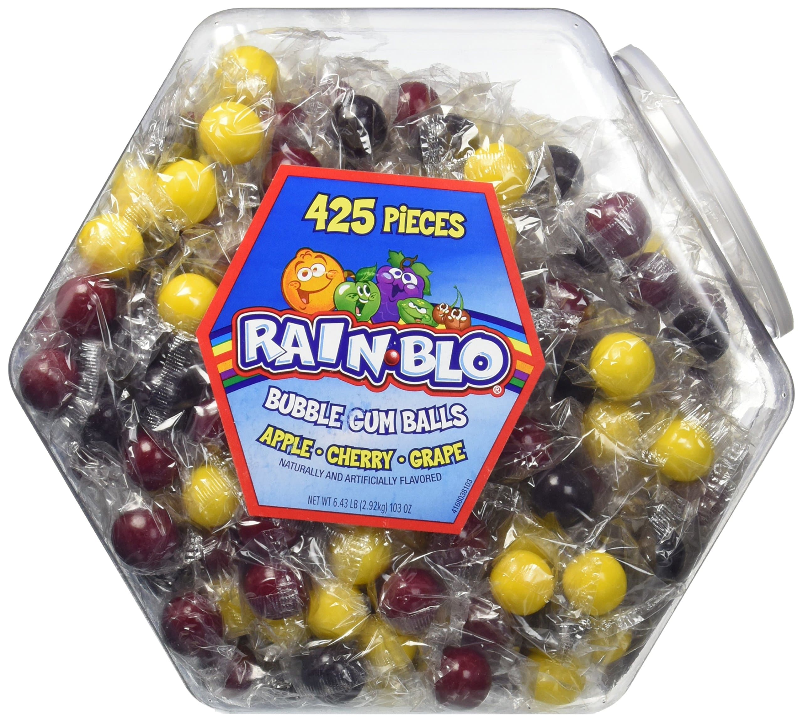 Rain-blo Bubble Gum Balls, 425 Count Jar