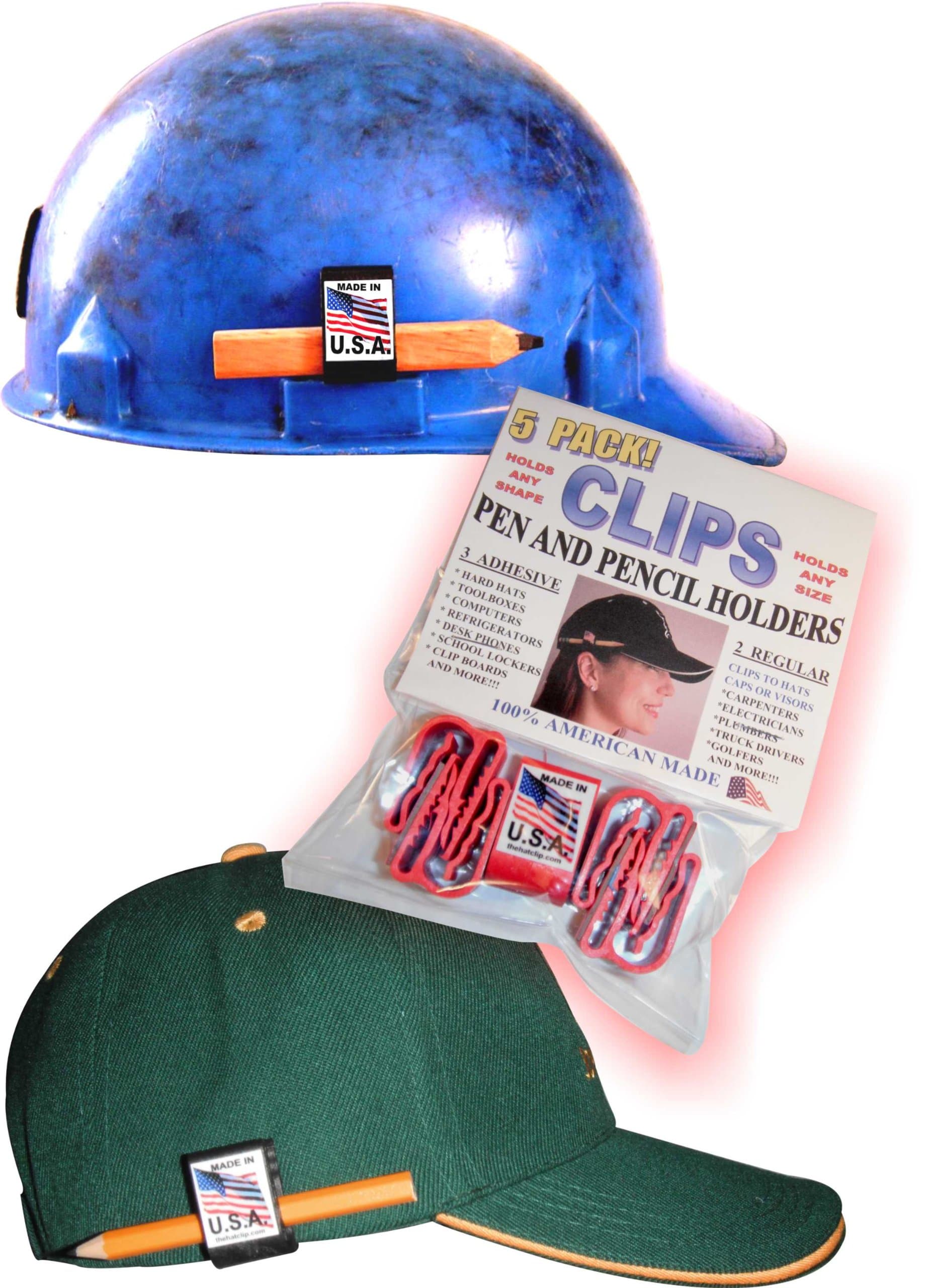 Pencil Holder Clip Tools 2 regular and 3 mutli purpose adhesive RED 5 PACK !