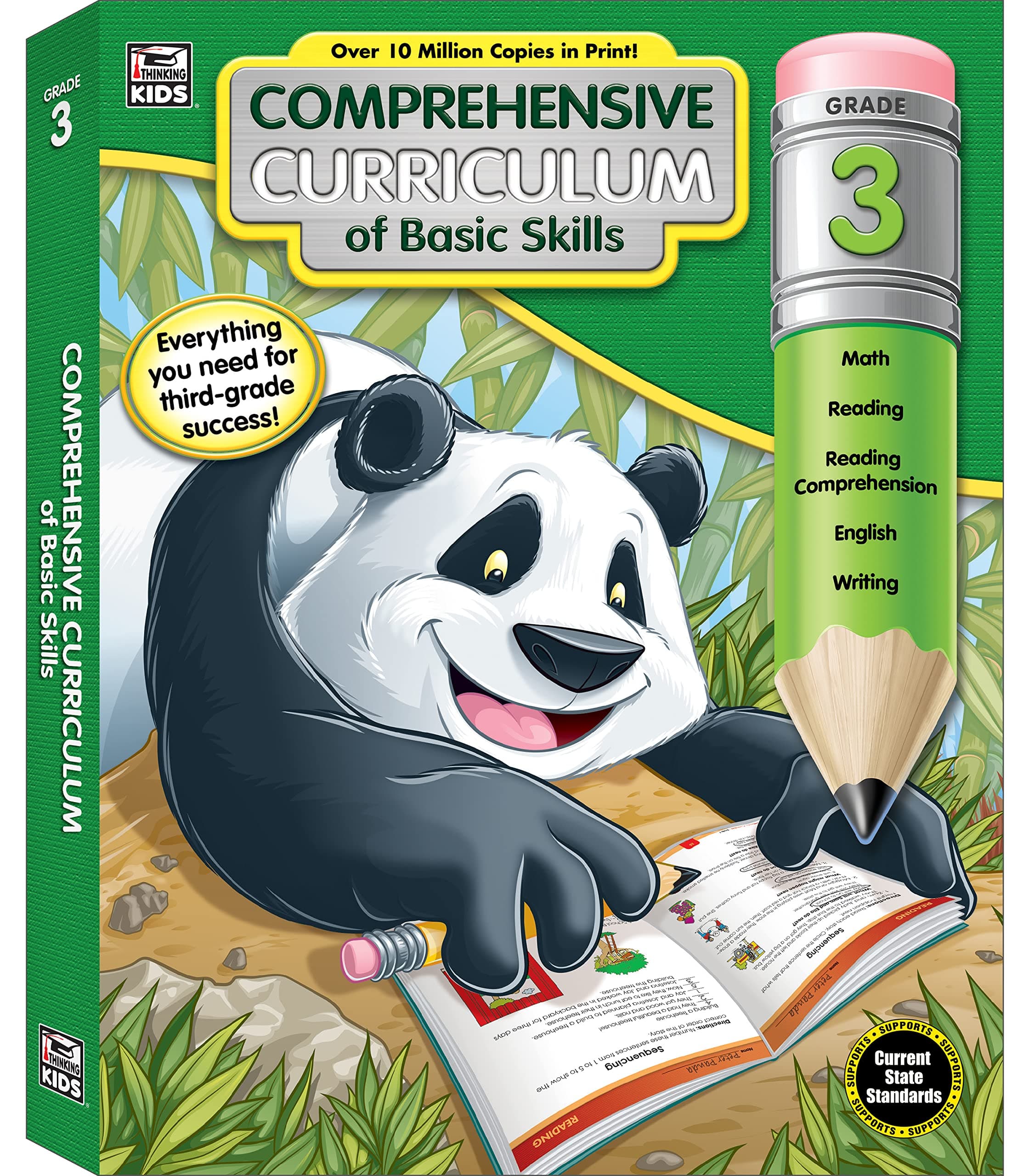 Carson Dellosa Comprehensive Curriculum of Basic Skills 3rd Grade Workbook, Reading Comprehension, Language Arts, Spelling, Grammar, Math, and Writing Practice, Classroom or Homeschool Curriculum