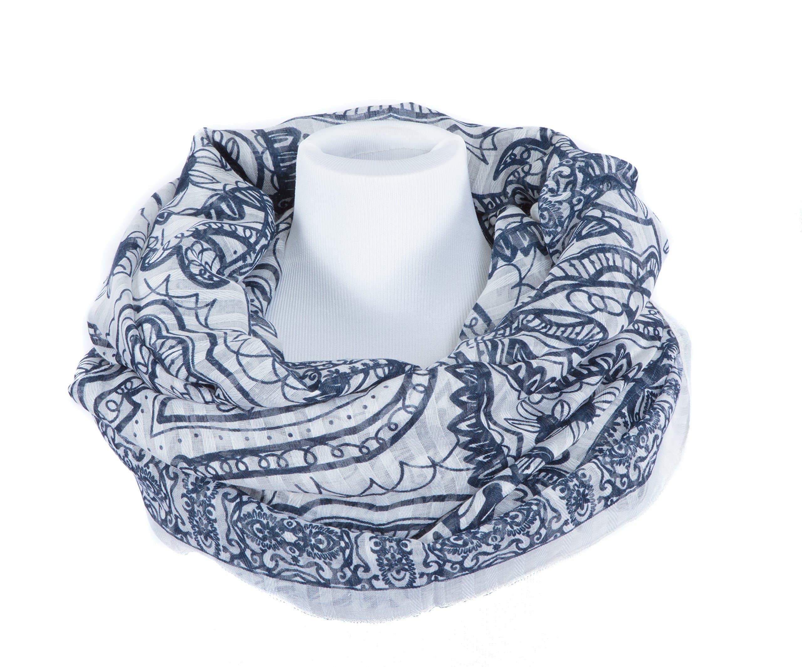 Laritta Paisley Print Infinity Scarf