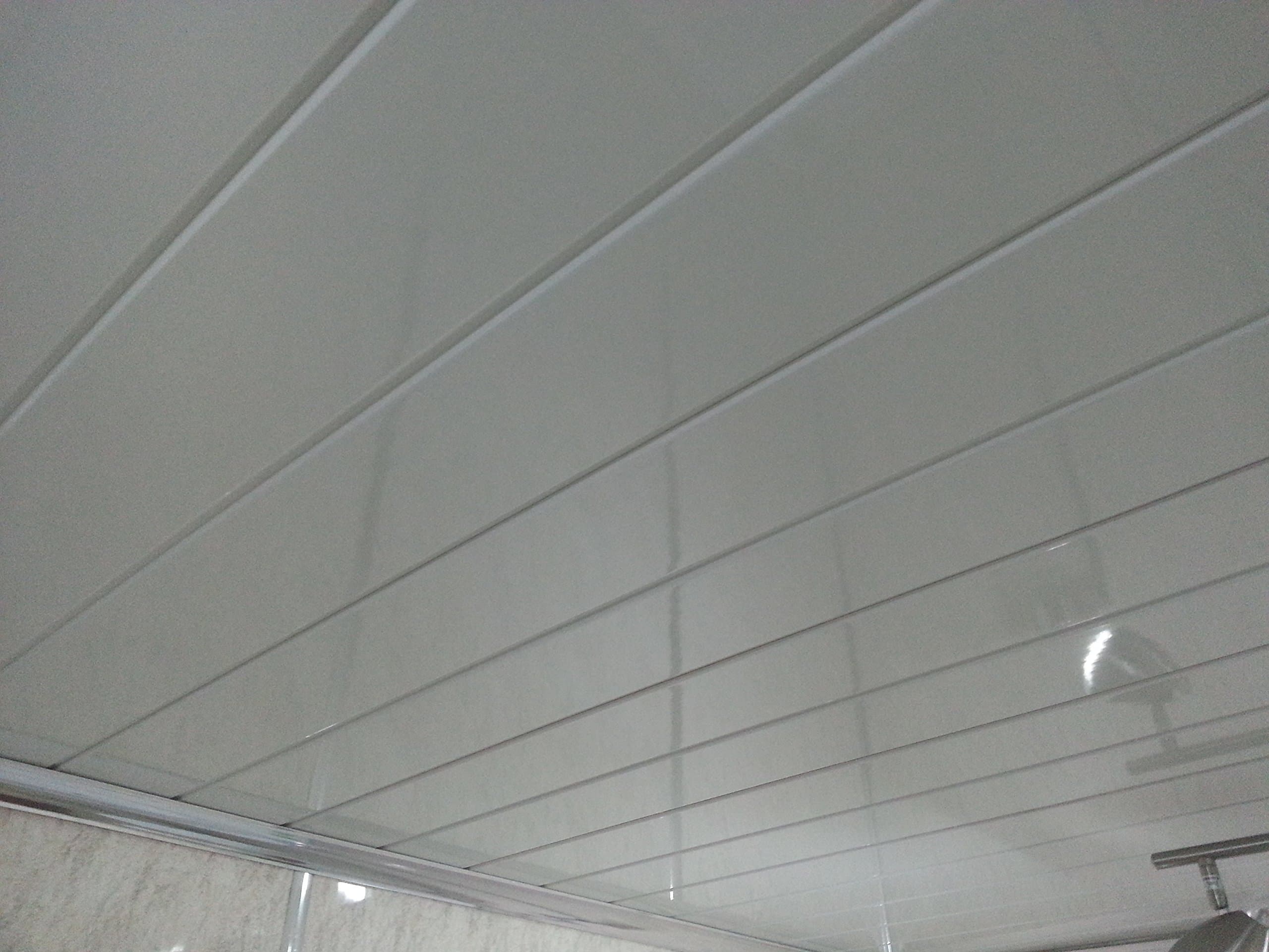5 Twin White PVC Bathroom Cladding Shower Wall & Ceiling Panels