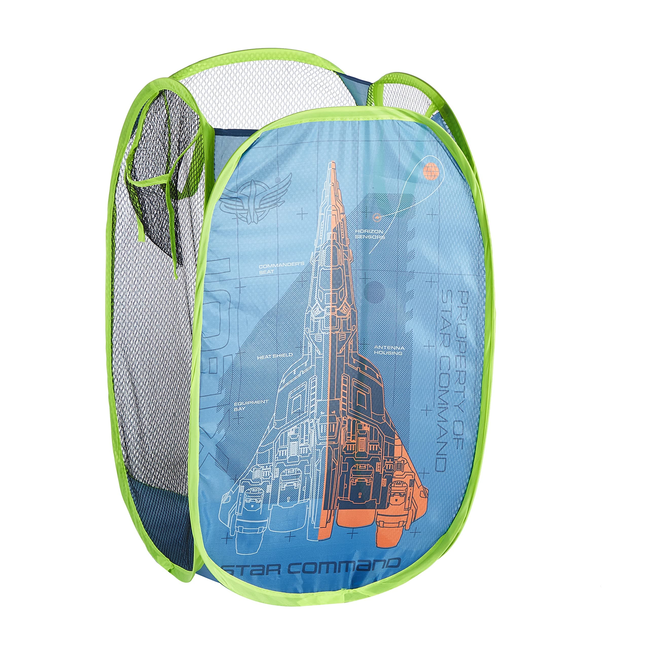 Idea Nuova Pixar Lightyear Pop Up Hamper with Durable Carry Handles, 21'' H x 13.5'' W X 13.5'' L