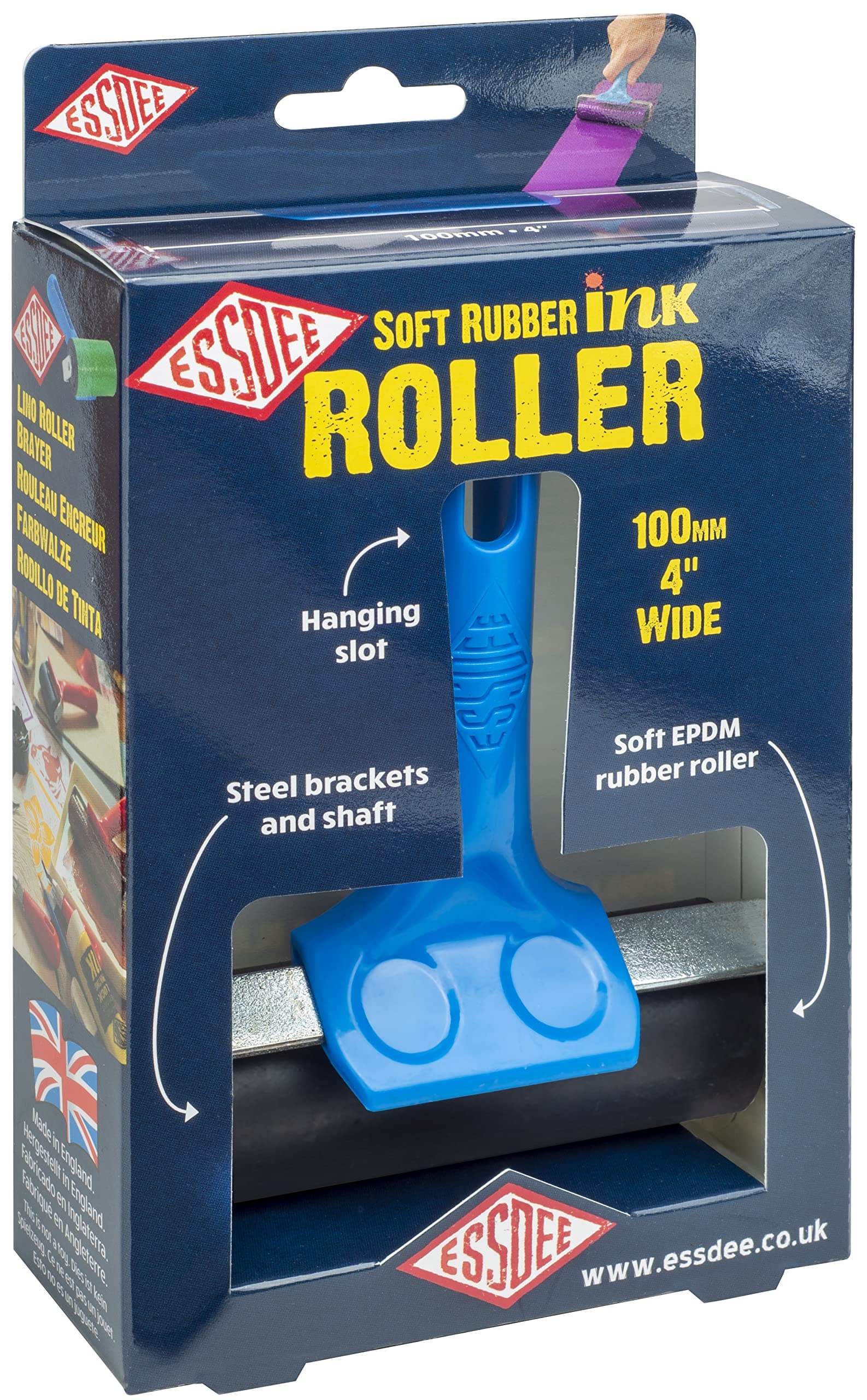 Ink Roller/Brayer (Soft) 100mm, Blue
