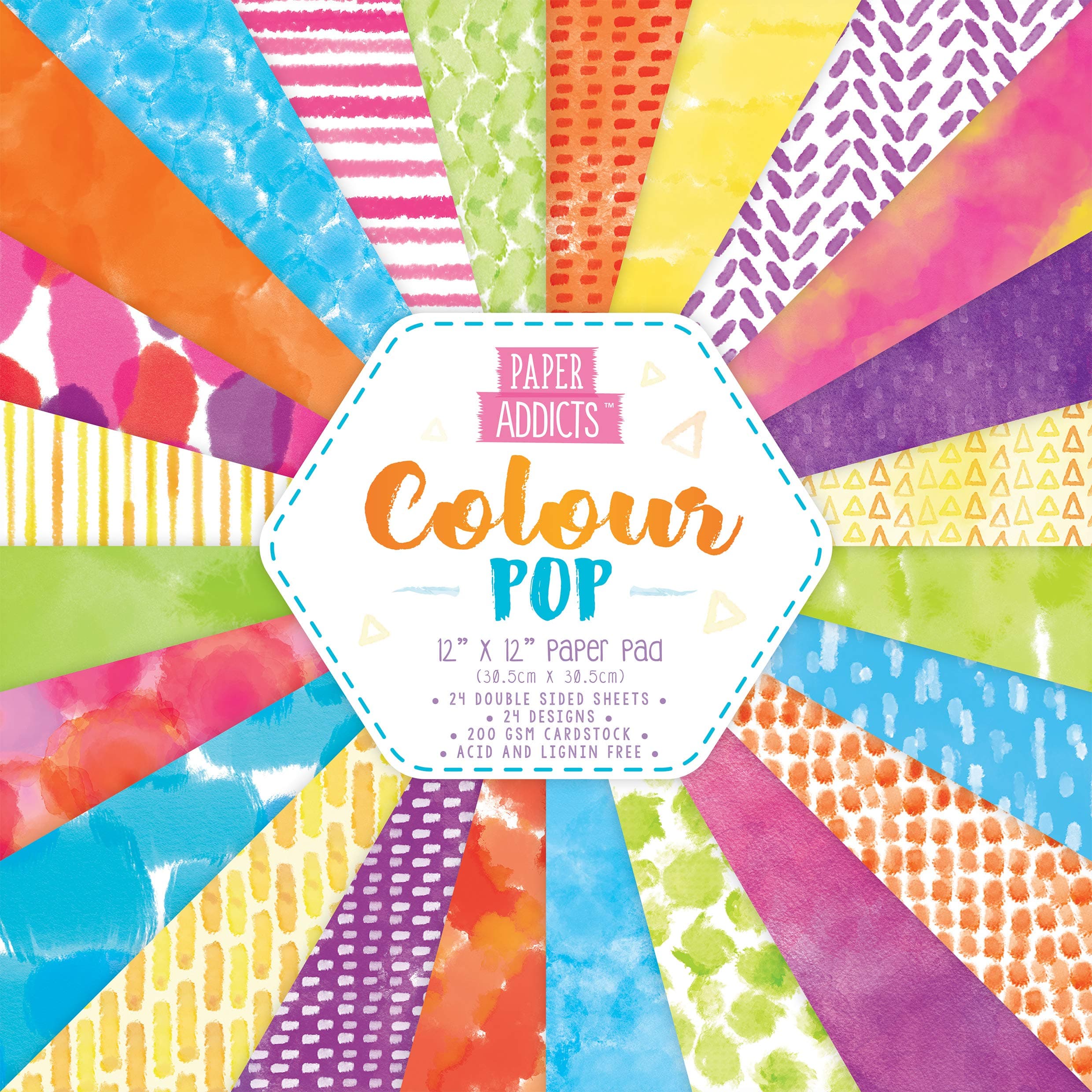 Colour Pop Paper Pad 12" x 12"