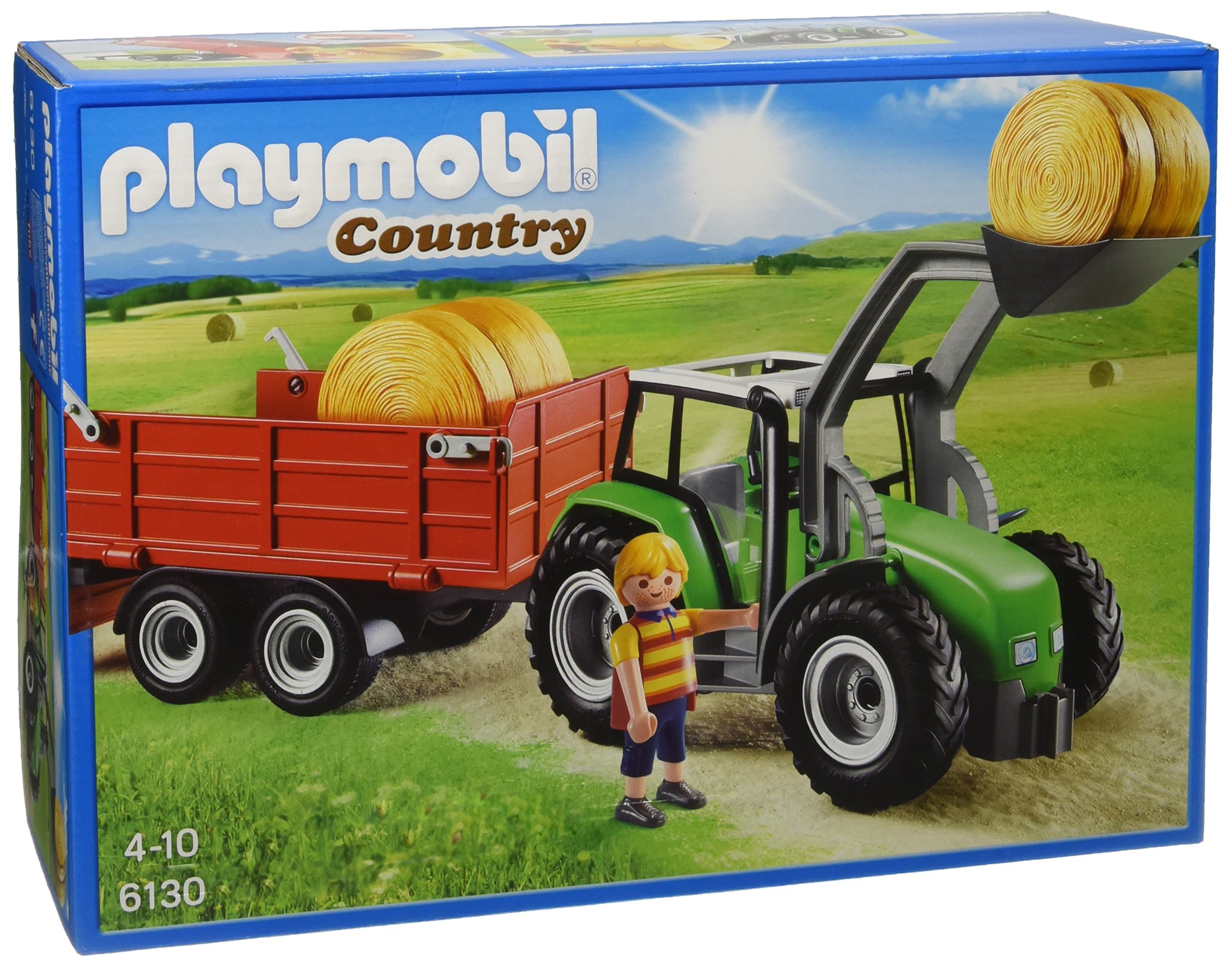 Play Mobil Large Tractor with Trailer,4,Multicolor