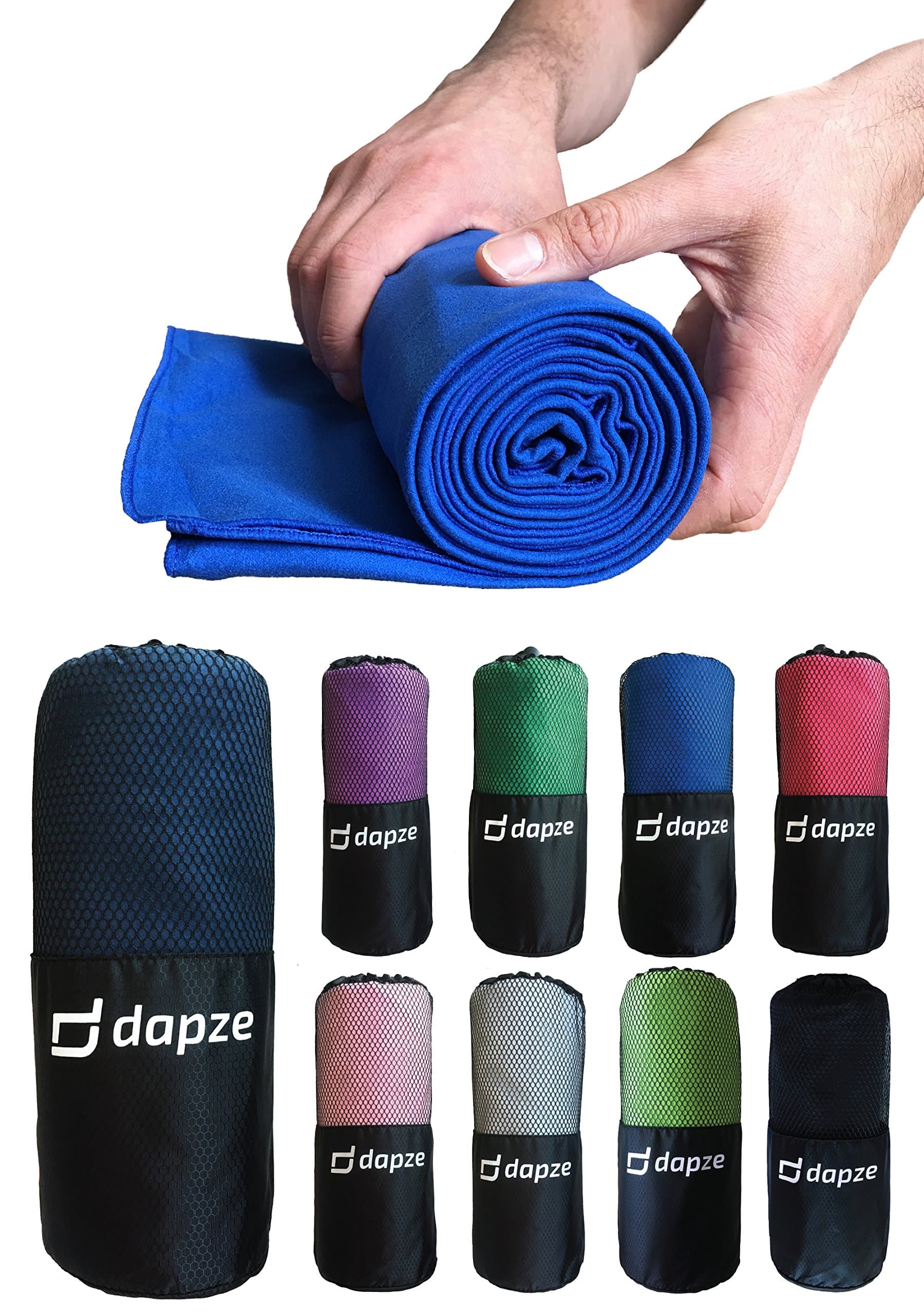 QUICK DRY LARGE AND X-LARGE MICROFIBRE TOWEL - Highly Absorbent, Lightweight and Compact. Designed for fitness, outdoors and travel. Ideal for the beach, gym, yoga, pilates, bikram, swimming, camping, hiking, backpacking and holidays. Soft suede texture. FREE storage bag included. Money-back guarantee.