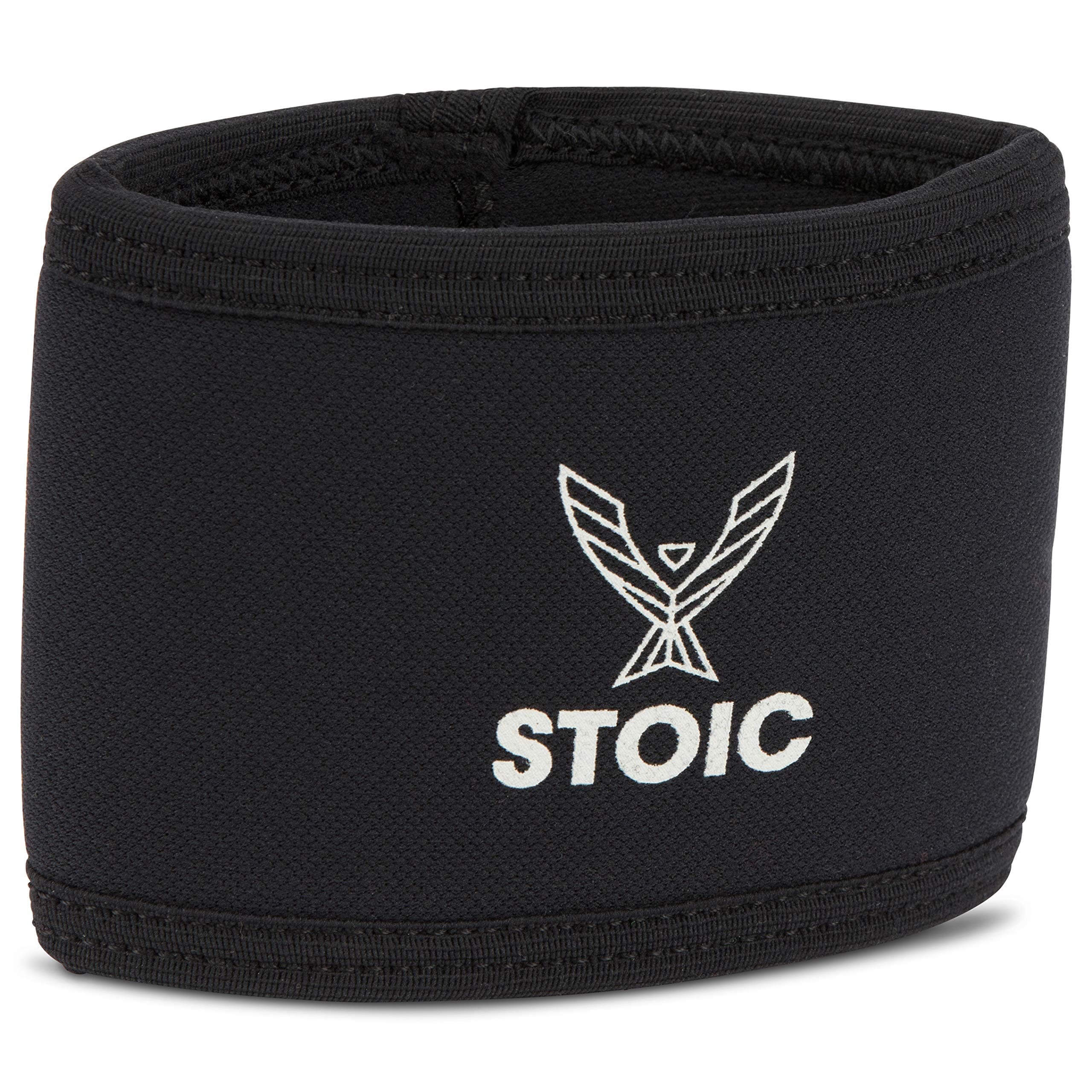 Stoic 7MM Compression Sleeve Cuff (Heavy Neoprene Construction) For arm, elbow, lower leg compression and warmth while weight lifting, powerlifting, bench pressing (8 Inch, Black)