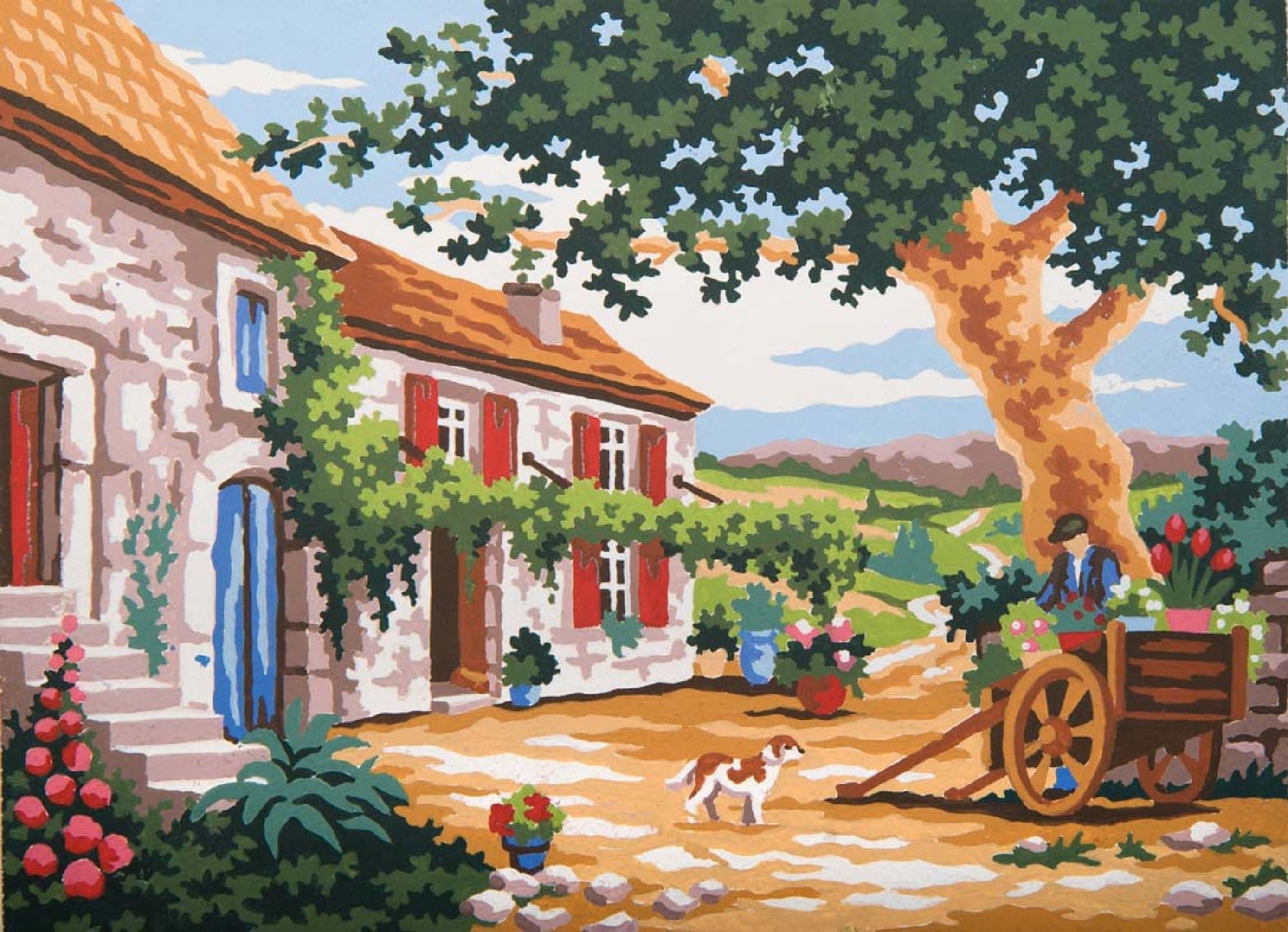 Grafitec Printed Tapestry/Needlepoint Canvas – Tuscan Courtyard