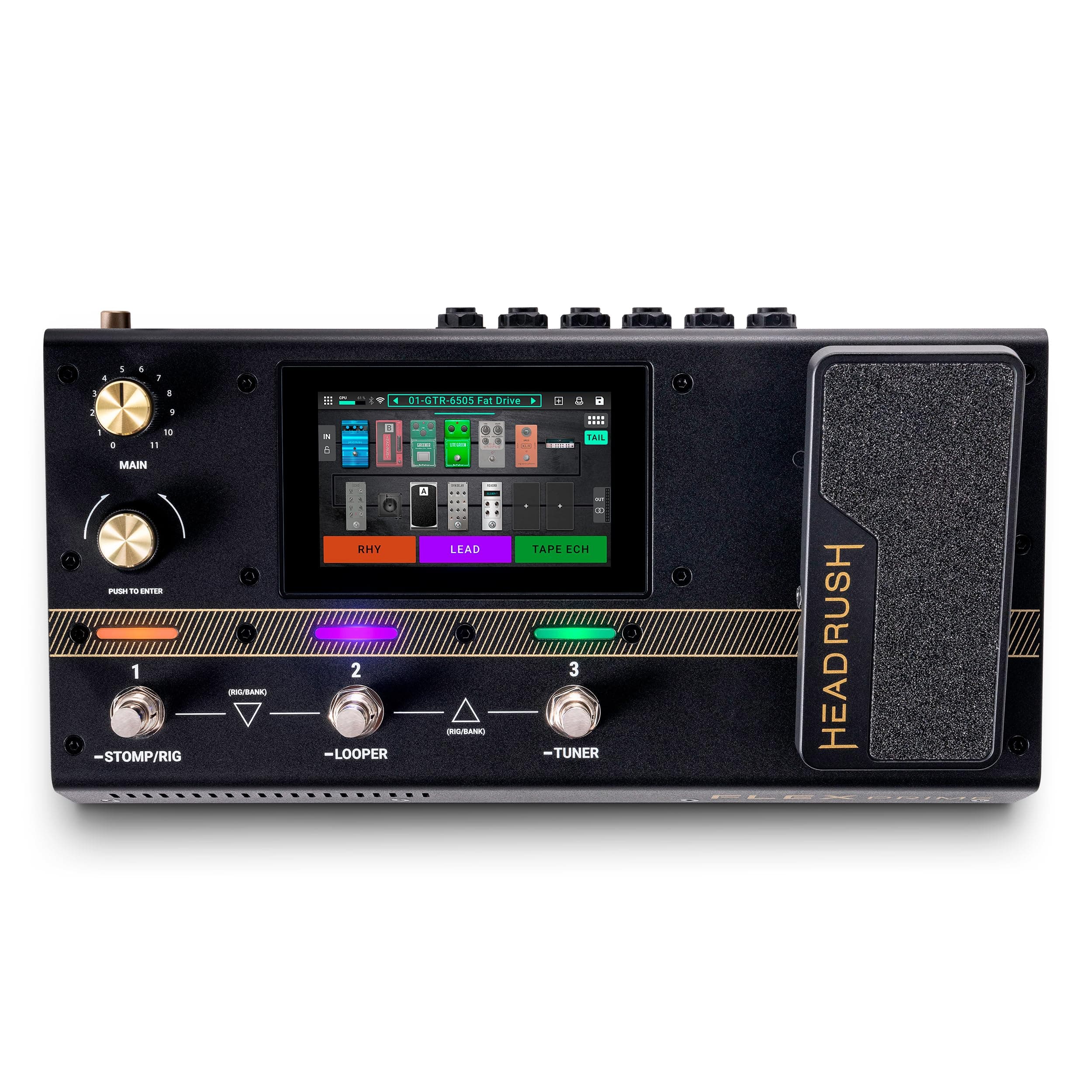 HeadRush Multi Effector Guitar Multi Effects for Touchscreen Guitars & Bass Pedals & Amplifier Modeling Processor Looper Wi-Fi Bluetooth IR Readable USB Lessons Flex Prime