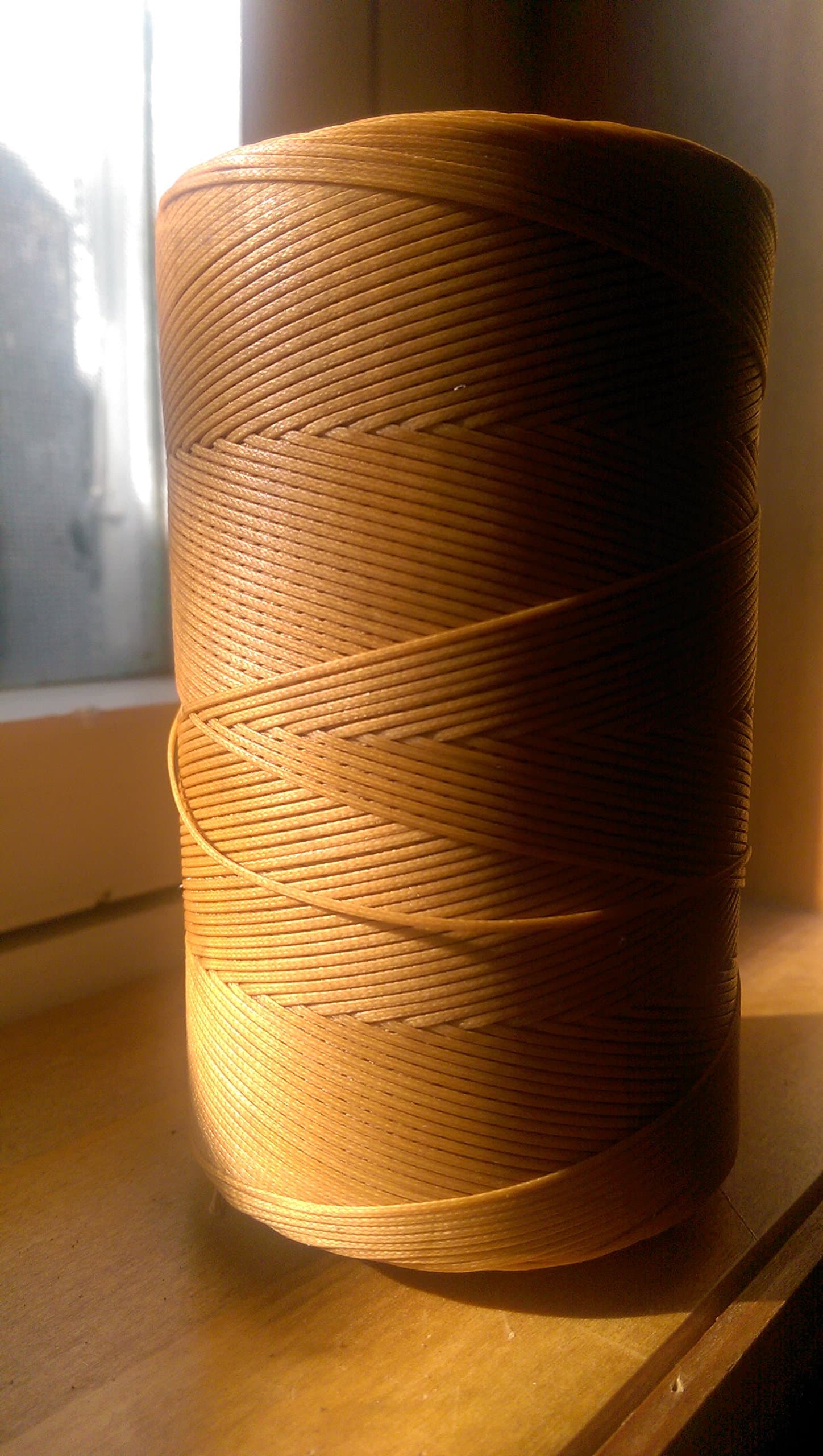100 Meters - Ritza 25 - Waxed Tiger Thread - Braided Polyester for Hand Sewing Leather (Colonial (Tan) JK79)