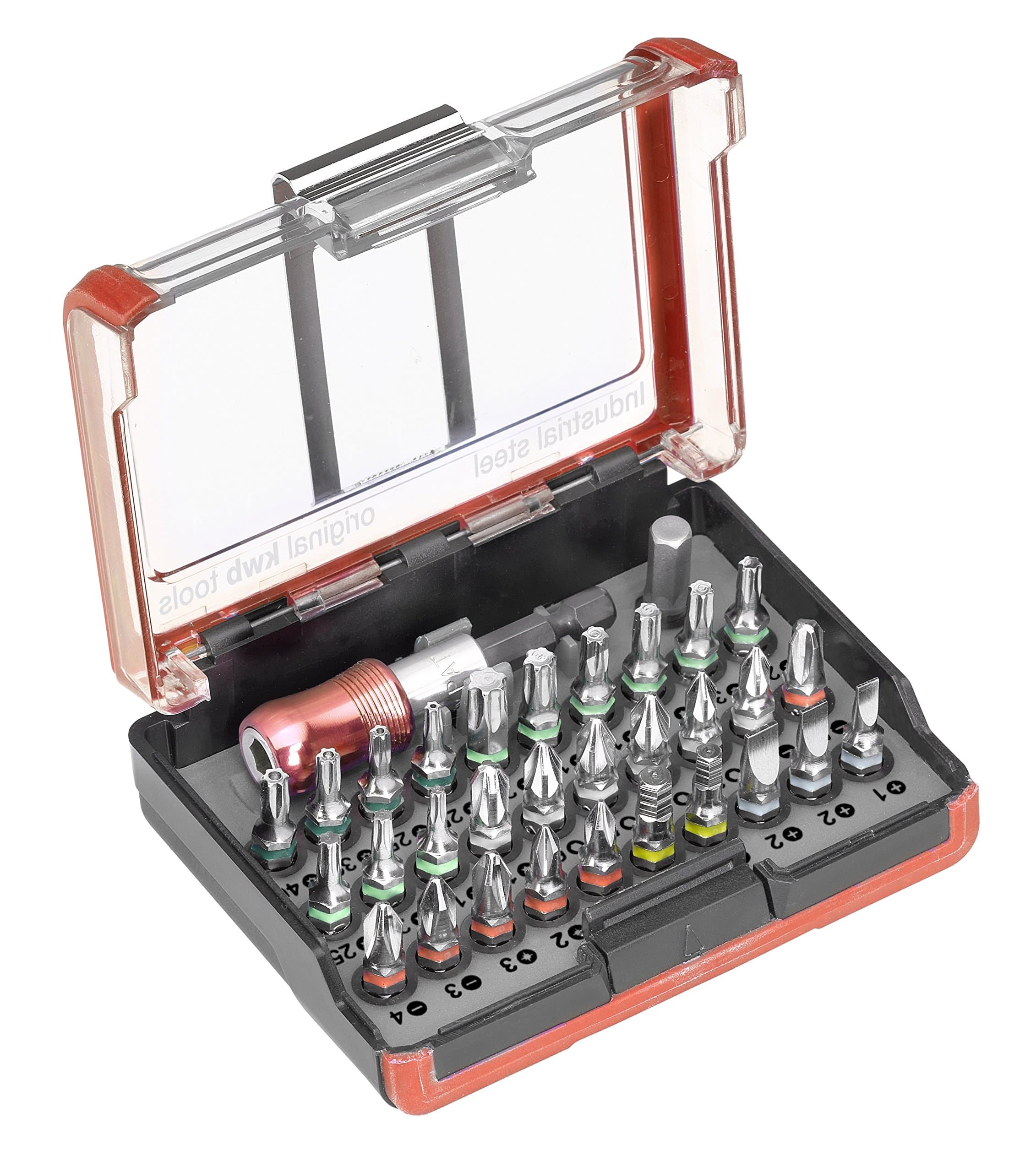 kwbDesign 162700 Bit Box, 32 Pieces, Red