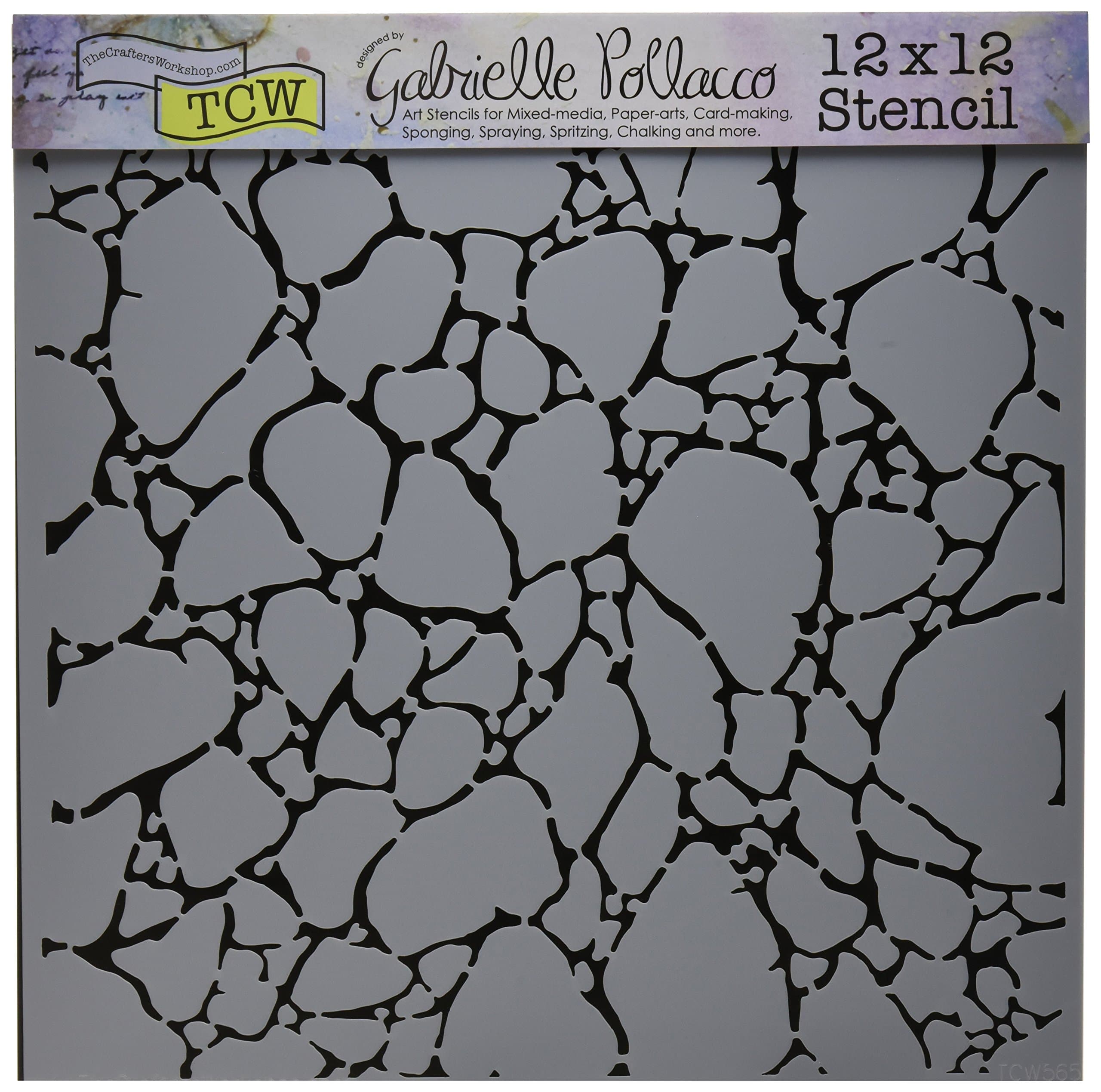 CRAFTERS WORKSHOP Template 12"X12", Organic Matter Mask