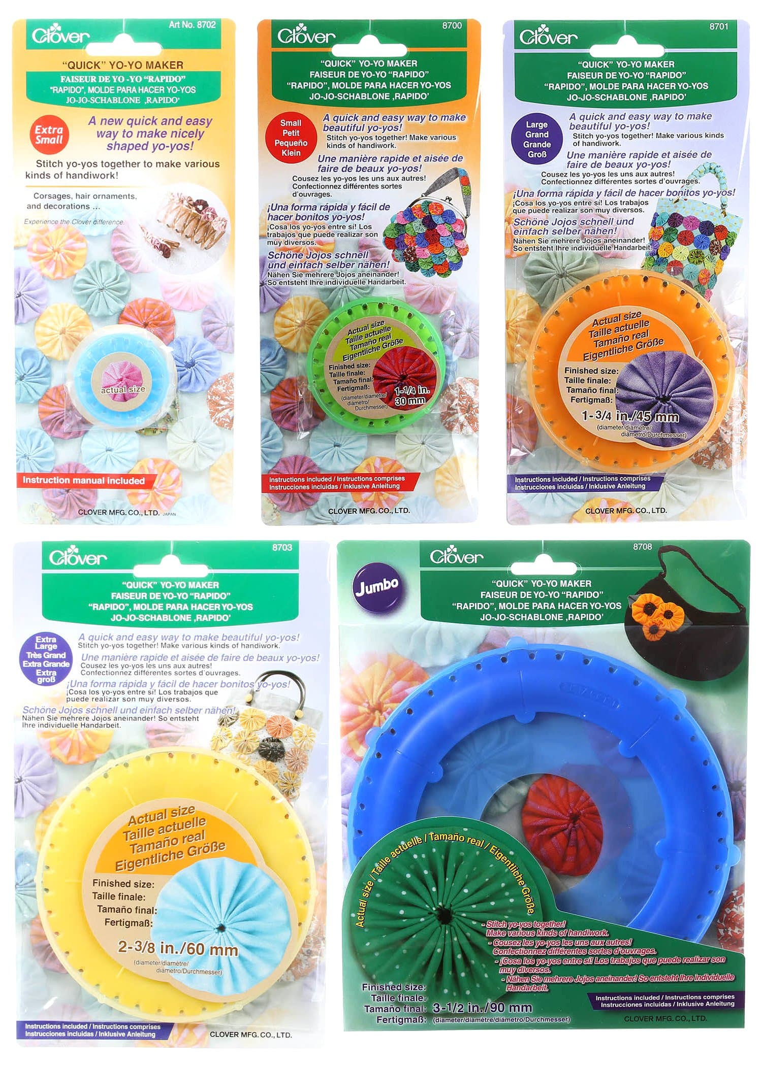 Clover Yo-Yo Maker Kit: Extra Small to Jumbo Sizes, Paper Material, Ages 5+, Sport Theme