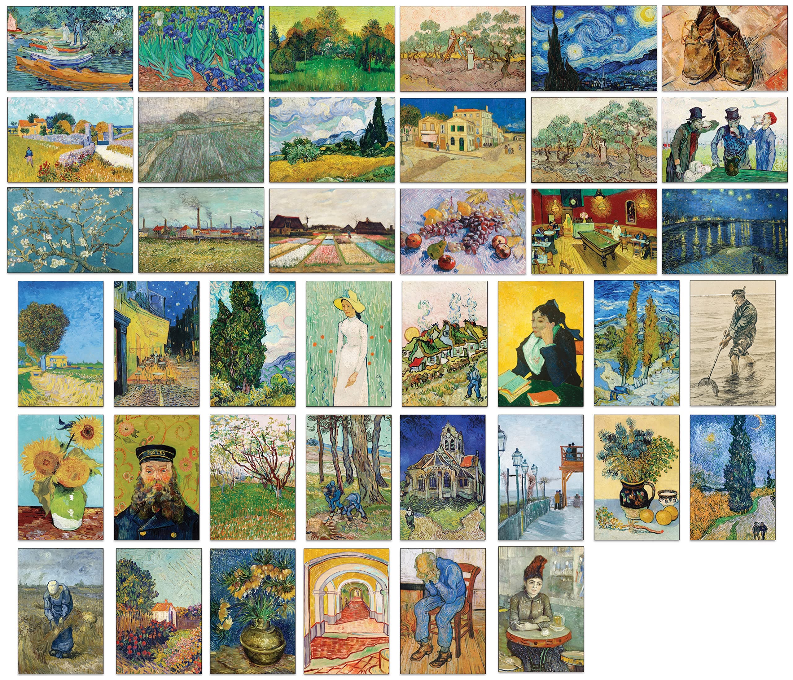 40 Different Art Print Postcards by Van Gogh Each one Unique