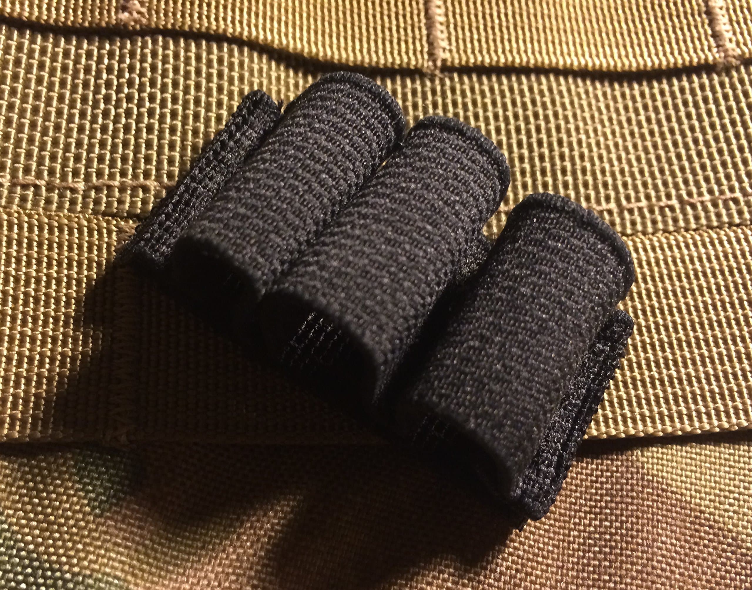 Black 3 X Cr123 Battery Holder Us Made Surefire Flashlight Tactical hook/loop Lithium Battery Holder