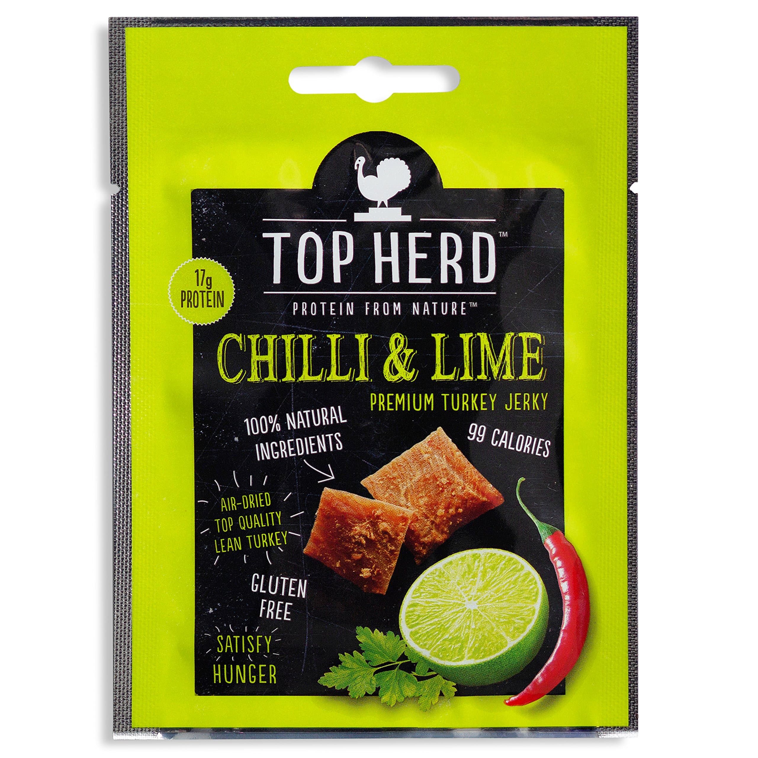 Top Herd Chilli Lime Turkey Jerky 35g x 8