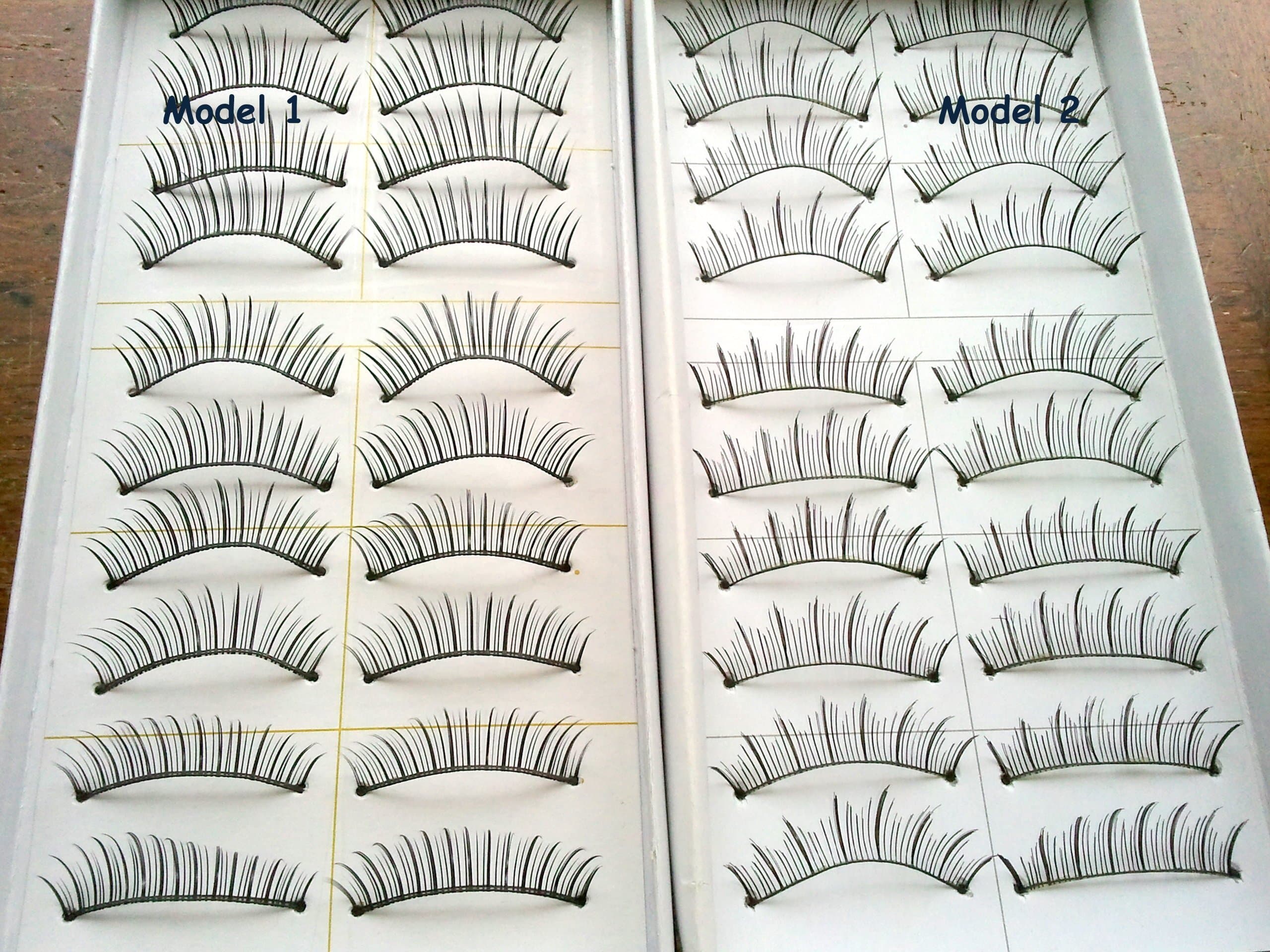 20 Pairs Regular Long and Thick Eyelashes Models 1 and 2
