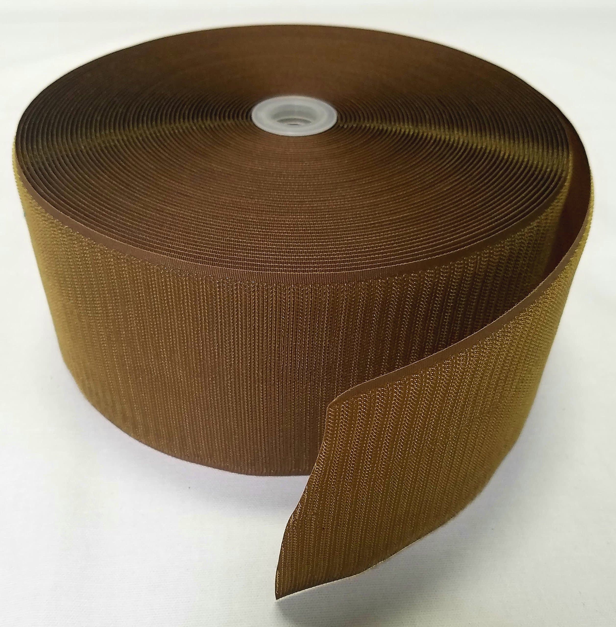 4" Coyote Brown SEW-ON Hook and Loop Fastener - Hook Side ONLY - 1 Yard