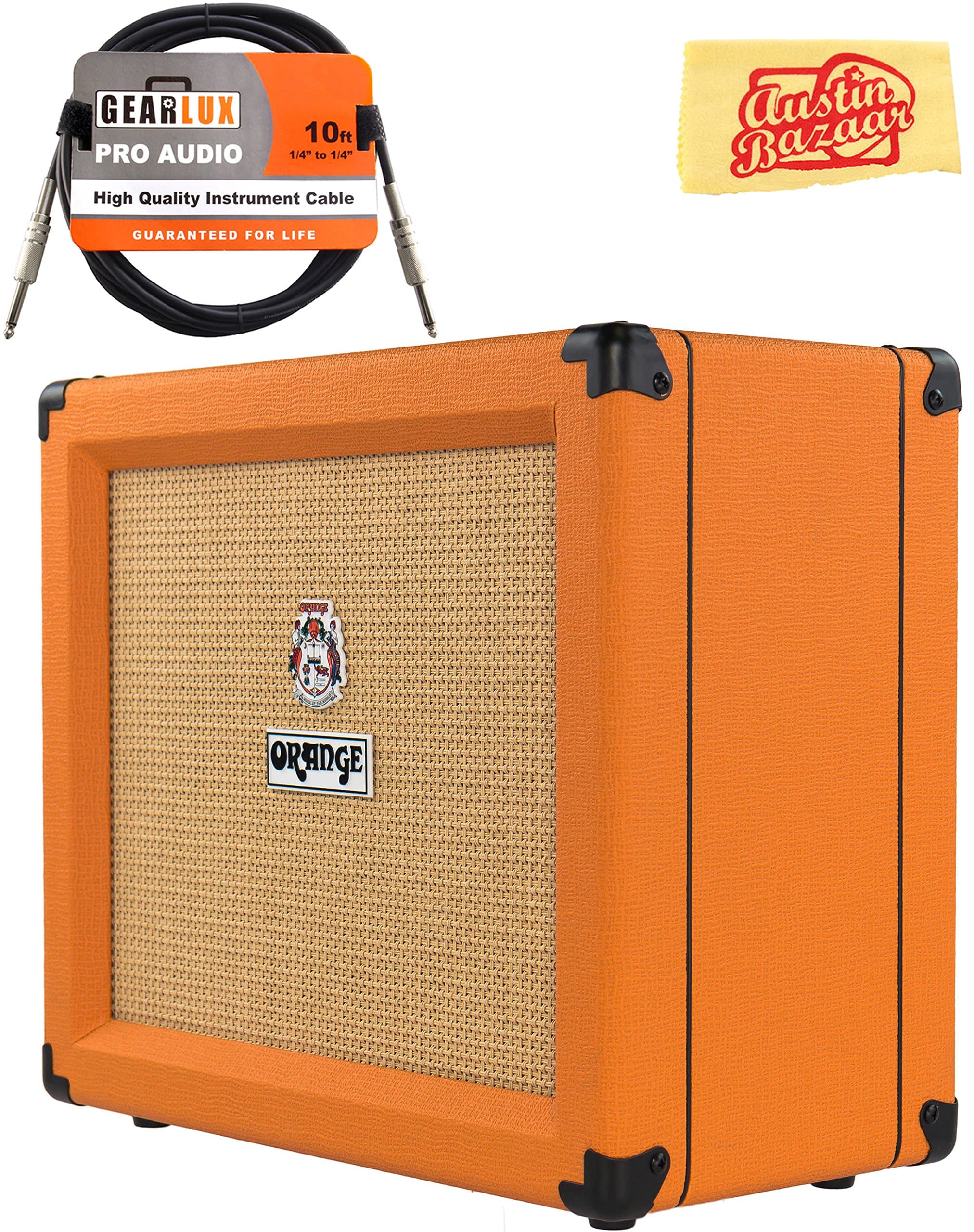 Crush 35RT Guitar Combo Amplifier Bundle with Instrument Cable and Austin Bazaar Polishing Cloth