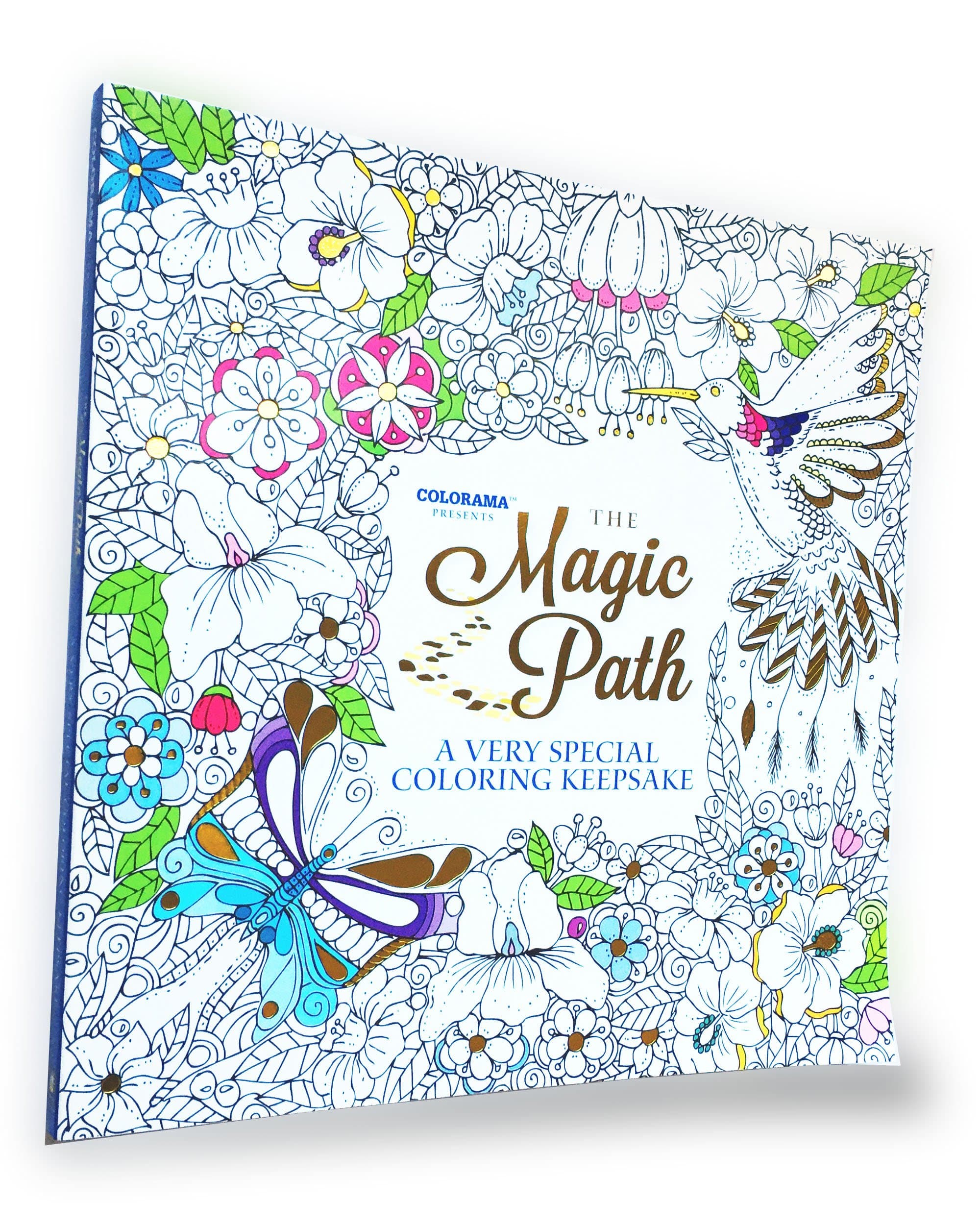 Colorama The Magic Path Coloring Book, Special Coloring Keepsake, Create Beautiful Pencil Art, Christmas Giving Gift