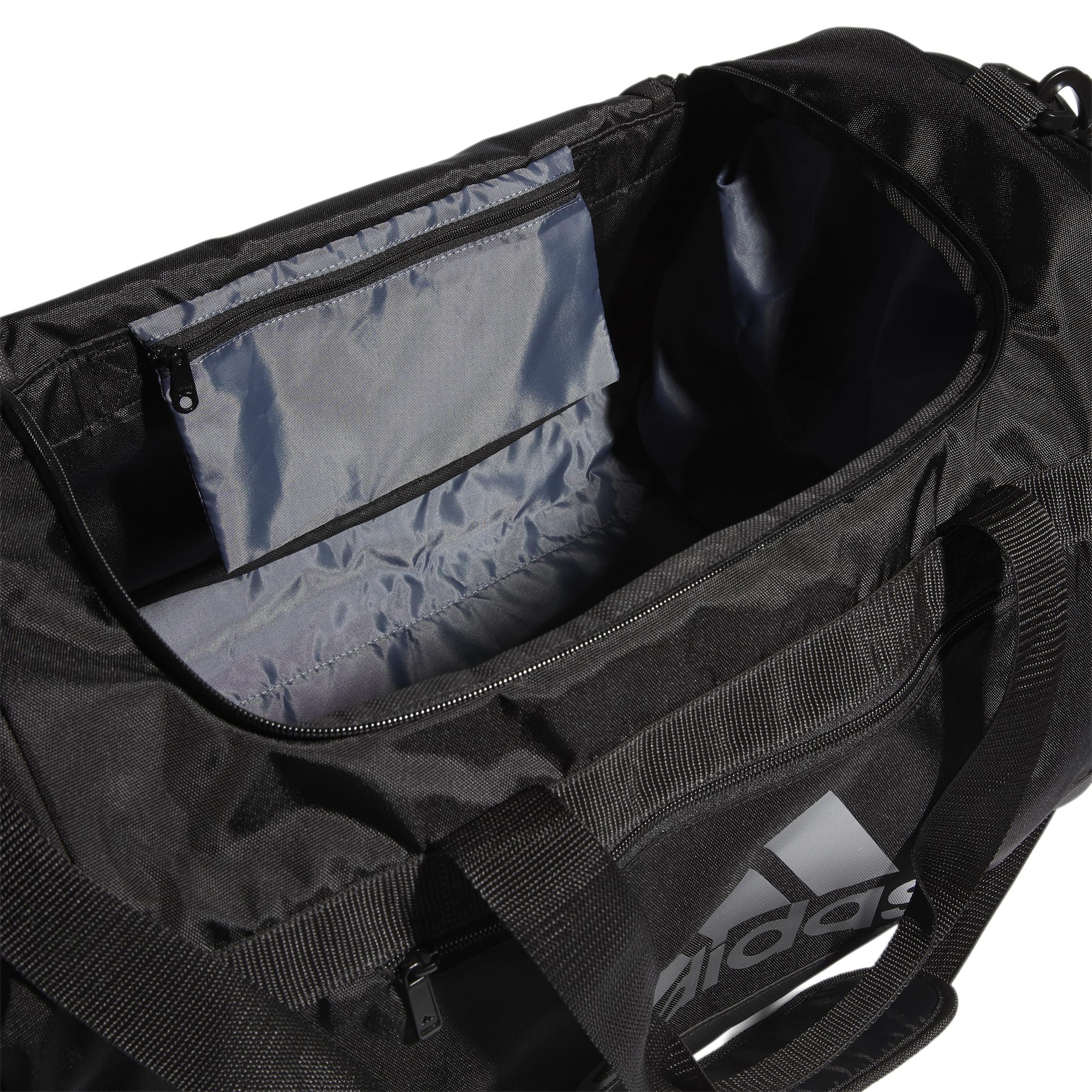 adidas Defender 4 Medium Duffel Bag, Black/Silver Metallic, One Size