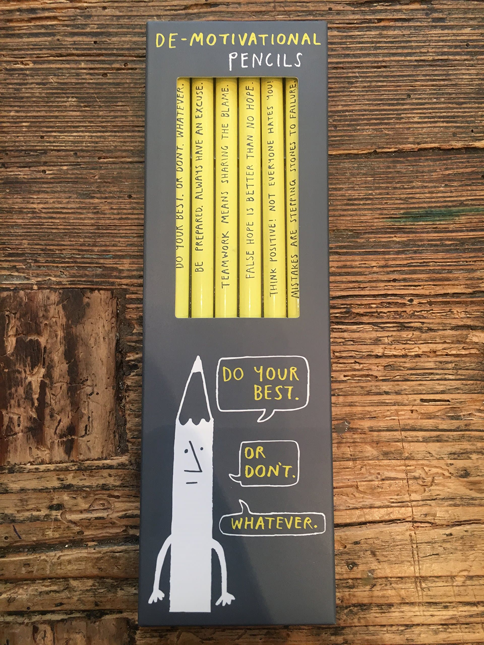 Sharp And Blunt Pencils Set- De-Motivational- New