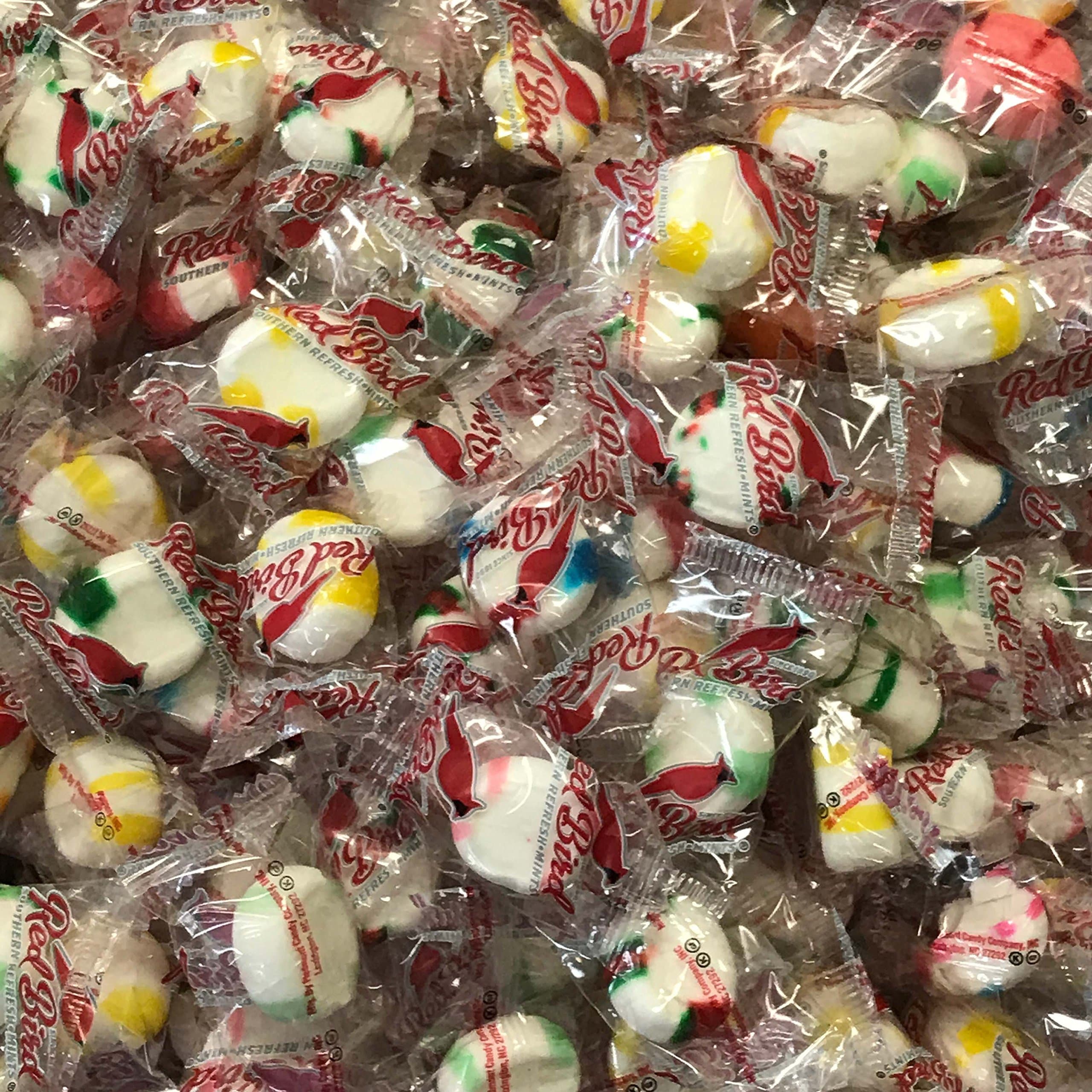 Bulk Soft Mints 4 Pound Box Individually Wrapped Assorted Variety of Flavors Including Peppermint, Wintergreen, Grape, Orange and More