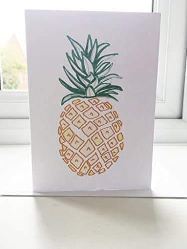 Pineapple fruit fun Blank greeting card A6 with envelope, party invite idea