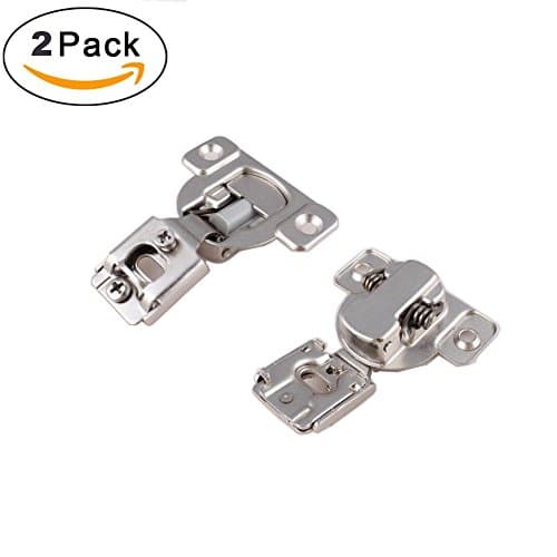 Face Frame Soft Closing Hinges for Kitchen Cabinet Door 1/2" Overlay 105° Cupboard Soft Close Hinge Compact Concealed Inset Hinge Self Closing Hinges, Nickel Plated