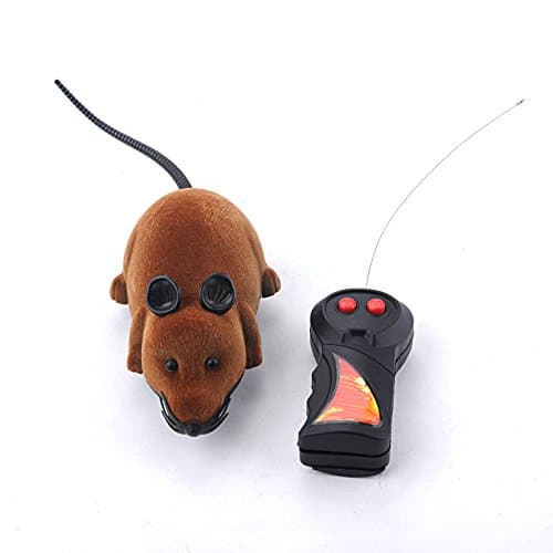 Remote Control Wireless Controller RC Rat Mouse Mice Hameln Animal Toys For Cat Dog Kitten Teaser Playing Pet Toy Novelty Funny (brown)
