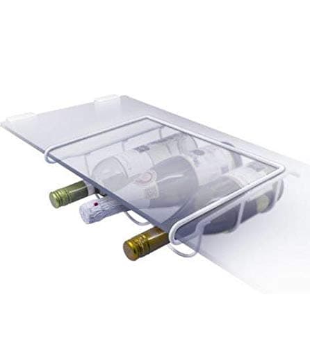 Universal wine bottle holder for refrigerator, white