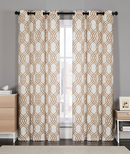 Dark Room Blackout Single Panel Window Curtain- Assorted Sizes & Colors (Single Panel) (55X84, M/Taupe)