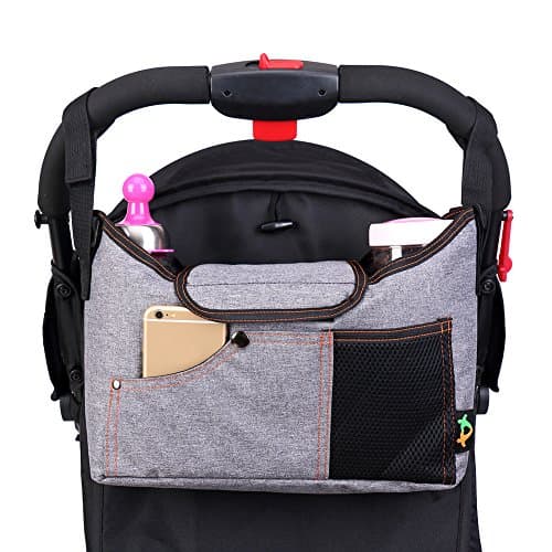 DYSONGO Multifunction Baby Stroller Organizer Large Capacity Pram Hanging Storage Bag Universal Stroller Accessories (Gray)