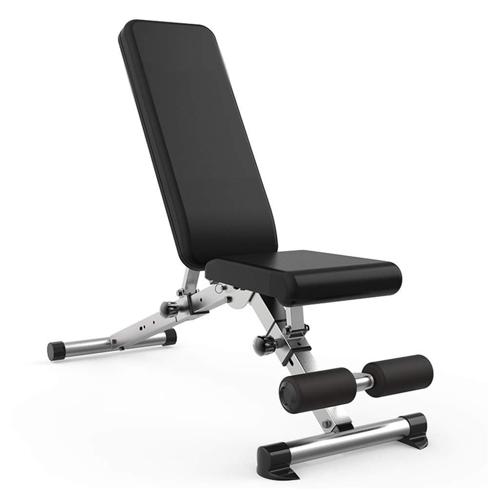 AMAZACER Weights bench,Dumbbell bench sit-up board home multi-functional fitness chair commercial weight bench abdominal exerciser, foldable (Color : Black, Size : 132 * 46 * 113cm)