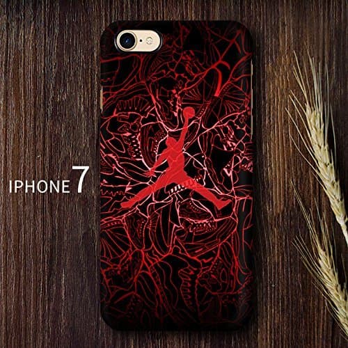 Air Jordan Soft cases for iphone 5/5s ;5c/ 6/6s ; 7/8 ; iphone X, iphone 7/8plus (iphone 7/8, Jordan Red)