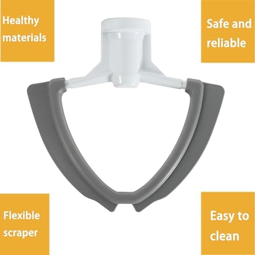 3.5 QT Flex Edge Beater for KitchenAid Artisan Mini Mixer KSM3316X, KSM3311X, KFE35T mixer paddle with flexible silicone edge bowl scraper.