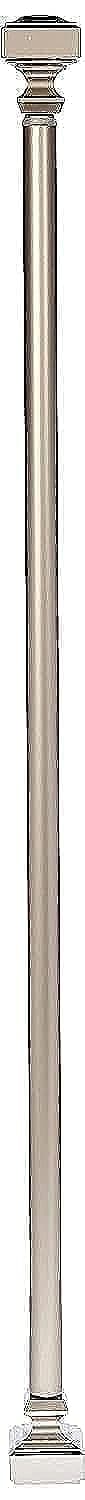 Amazon Basics 1 wall curtain rod with square finials, 36 to 72, nickel