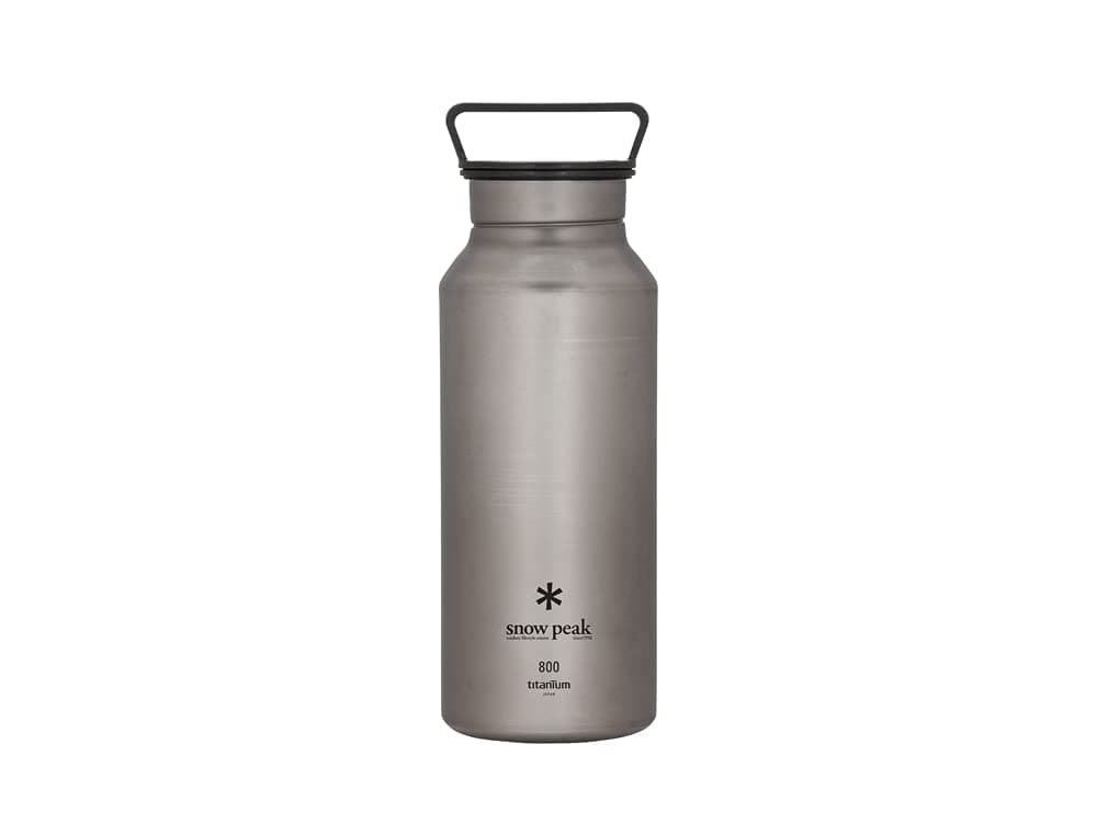 Snow Peak Titanium Aurora Bottle, Durable, Lightweight, Camping, Hiking, Backpacking Water Bottle, 800ml