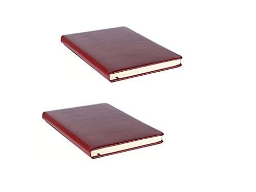 Notebook Classic Notebooks, Notebook, Hardcover, Journal - Eco Leather, Premium Diary, A5 Size/ 200 Ruled Pages, 2 Wine Red Notebooks